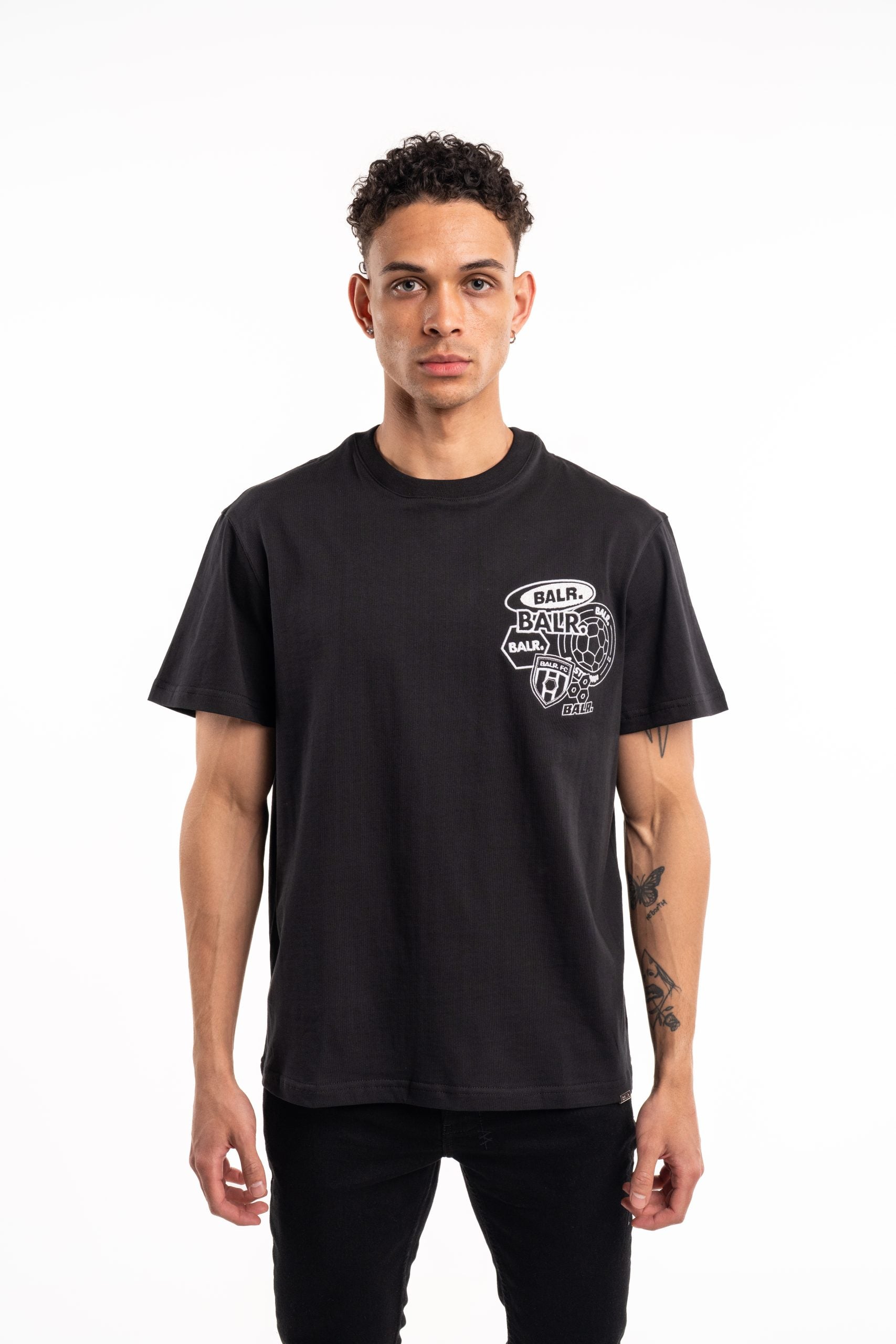 BALR x Hydraulics Logo Patches T Shirt |B1112.1398-Jet Black
