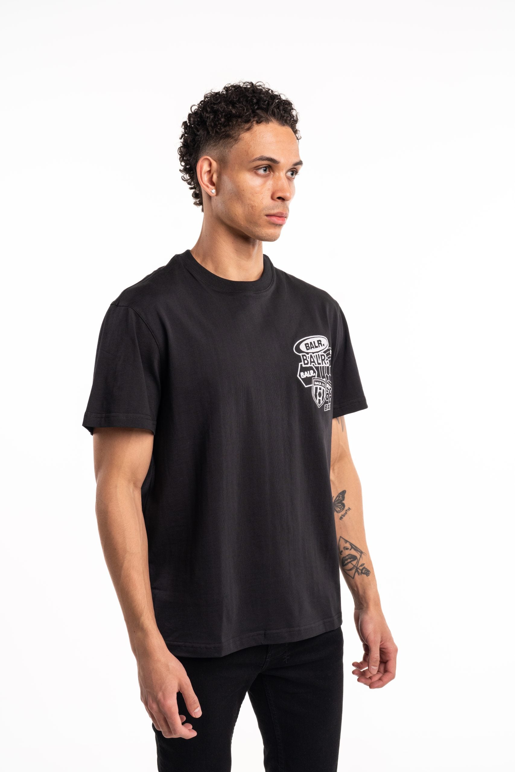 BALR x Hydraulics Logo Patches T Shirt |B1112.1398-Jet Black