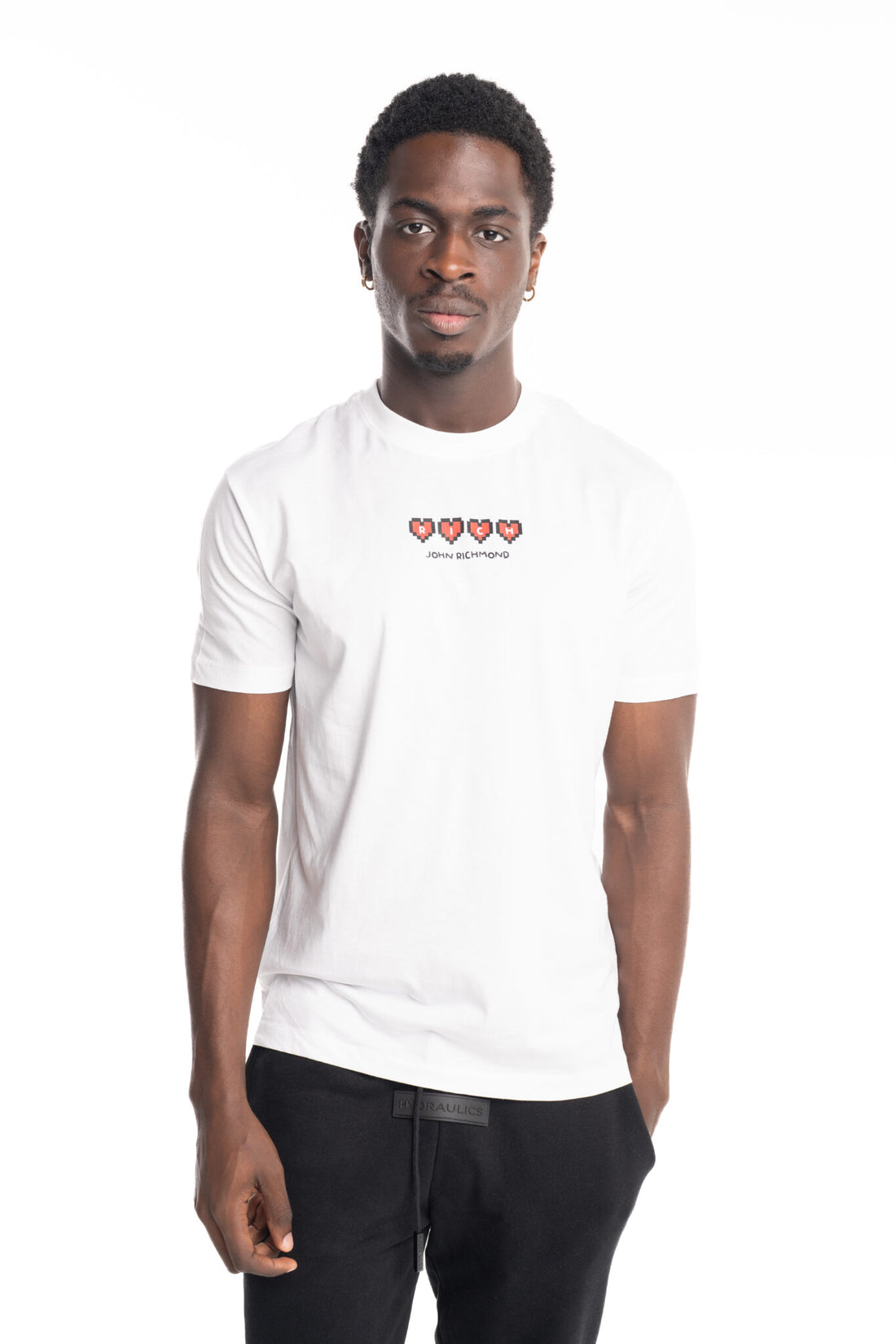 John Richmond Men's Grayt T-Shirt | HMP25002TSSW White