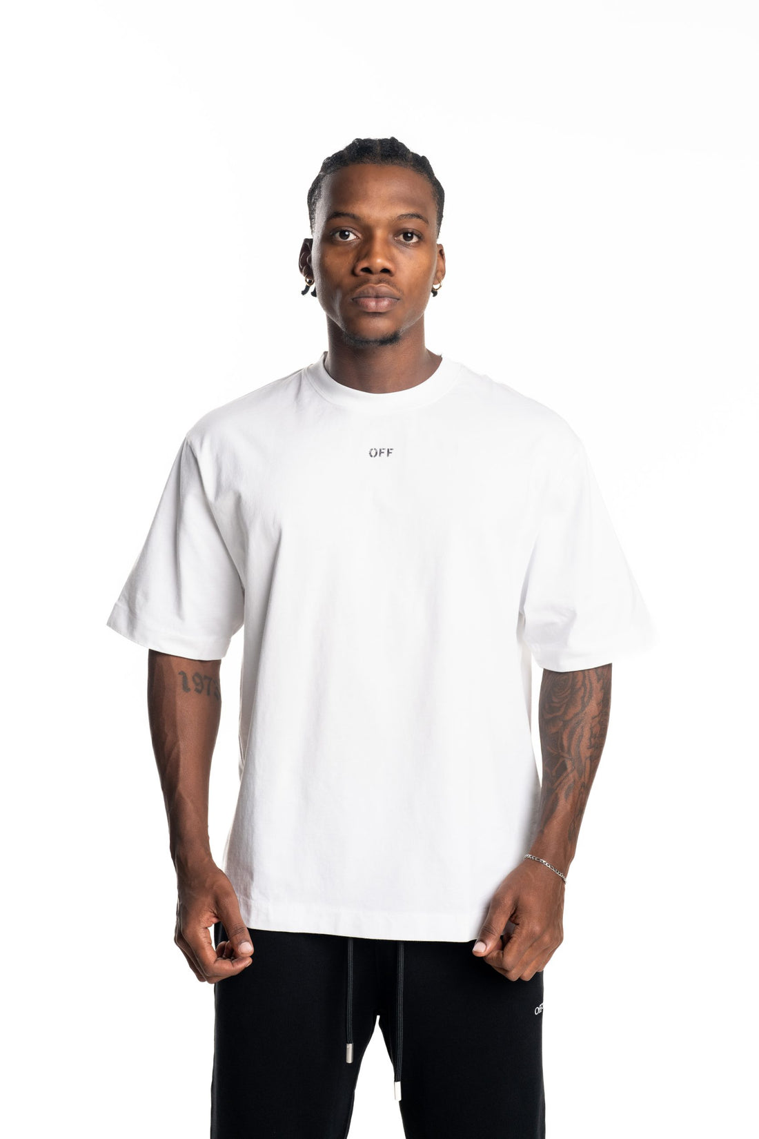 Off White Men's Thinkman Arrow Skate SS Tee | A120F5J0080110-White/Black