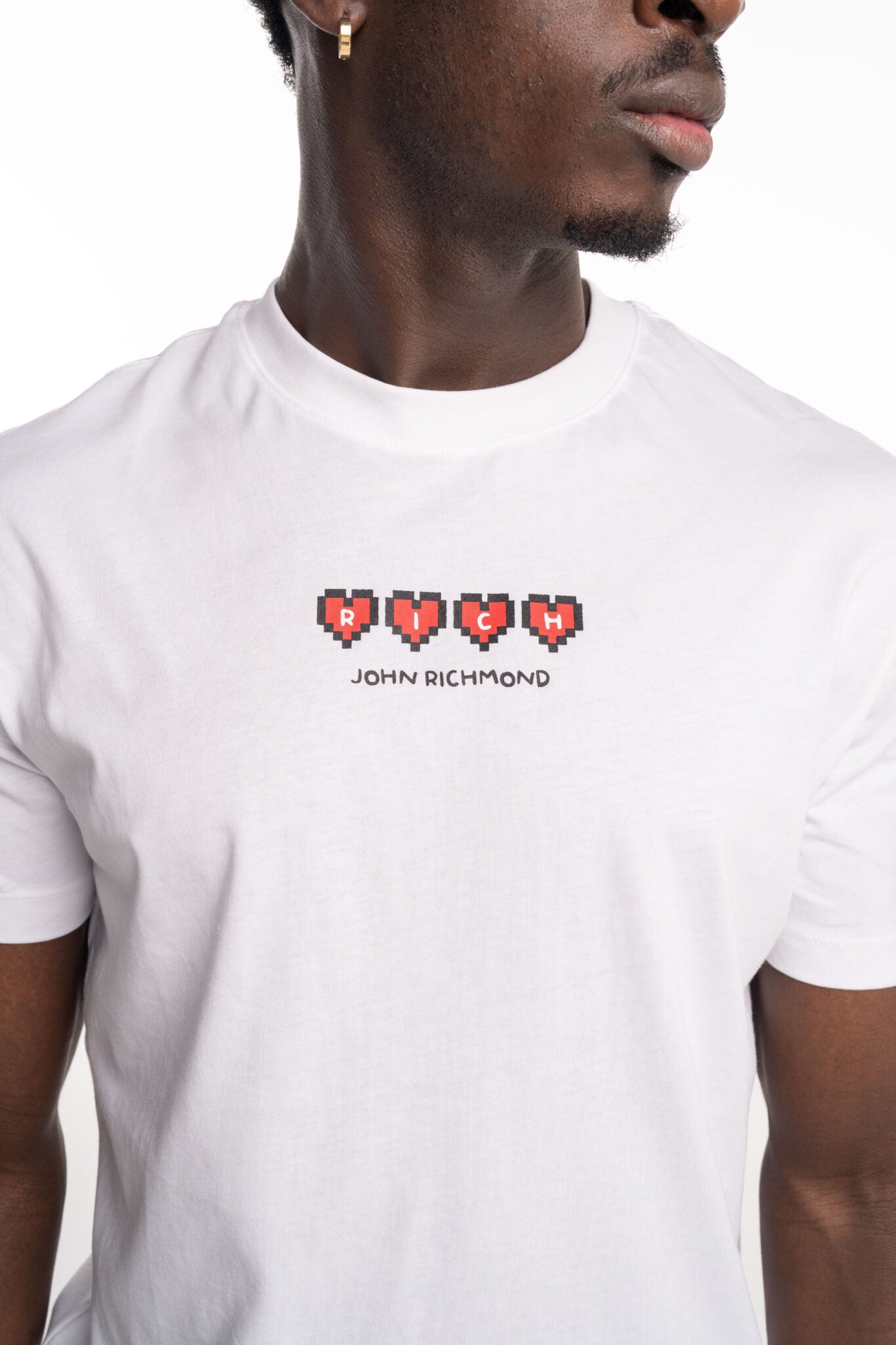 John Richmond Men's Grayt T-Shirt | HMP25002TSSW White