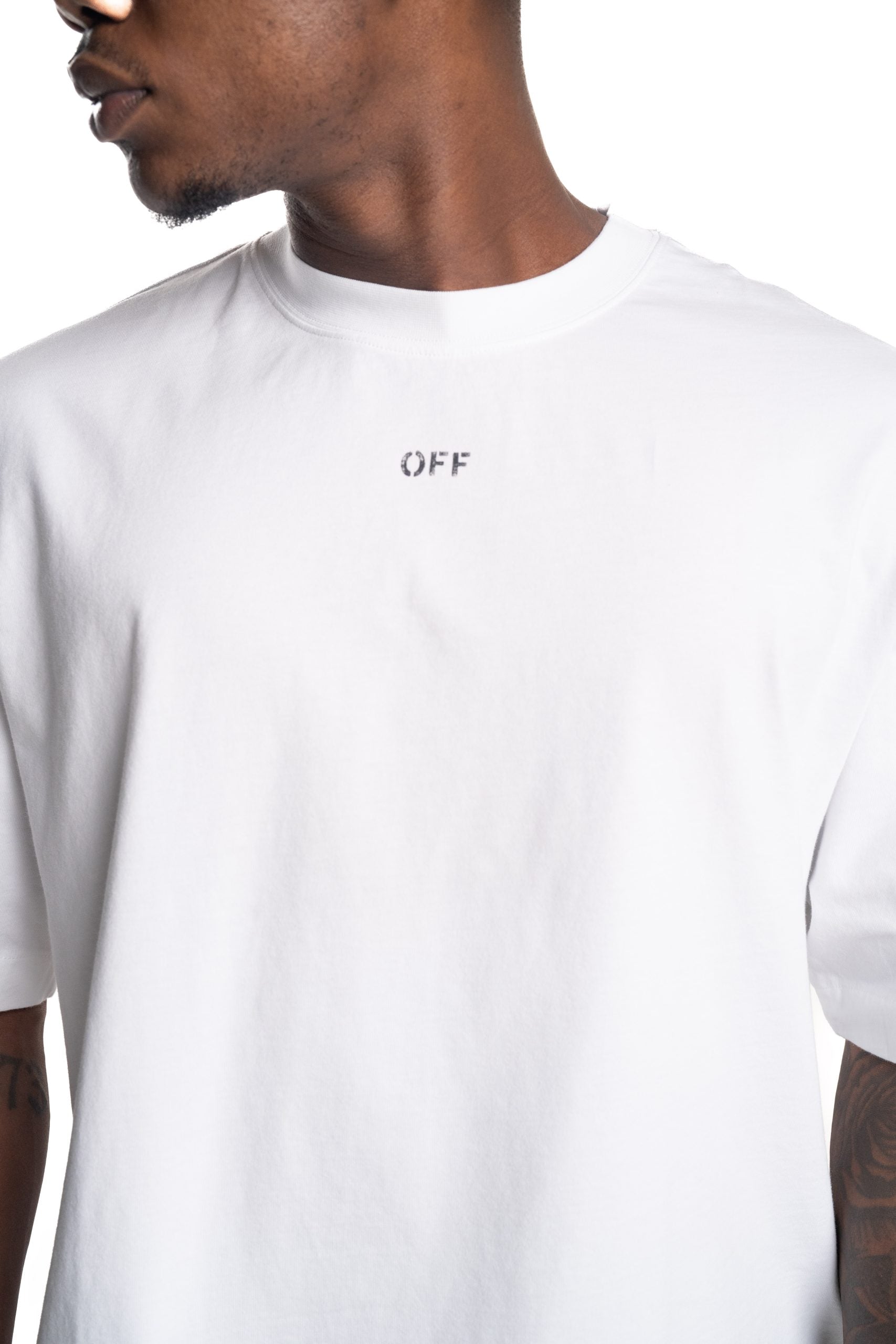 Off White Men's Thinkman Arrow Skate SS Tee | A120F5J0080110-White/Black