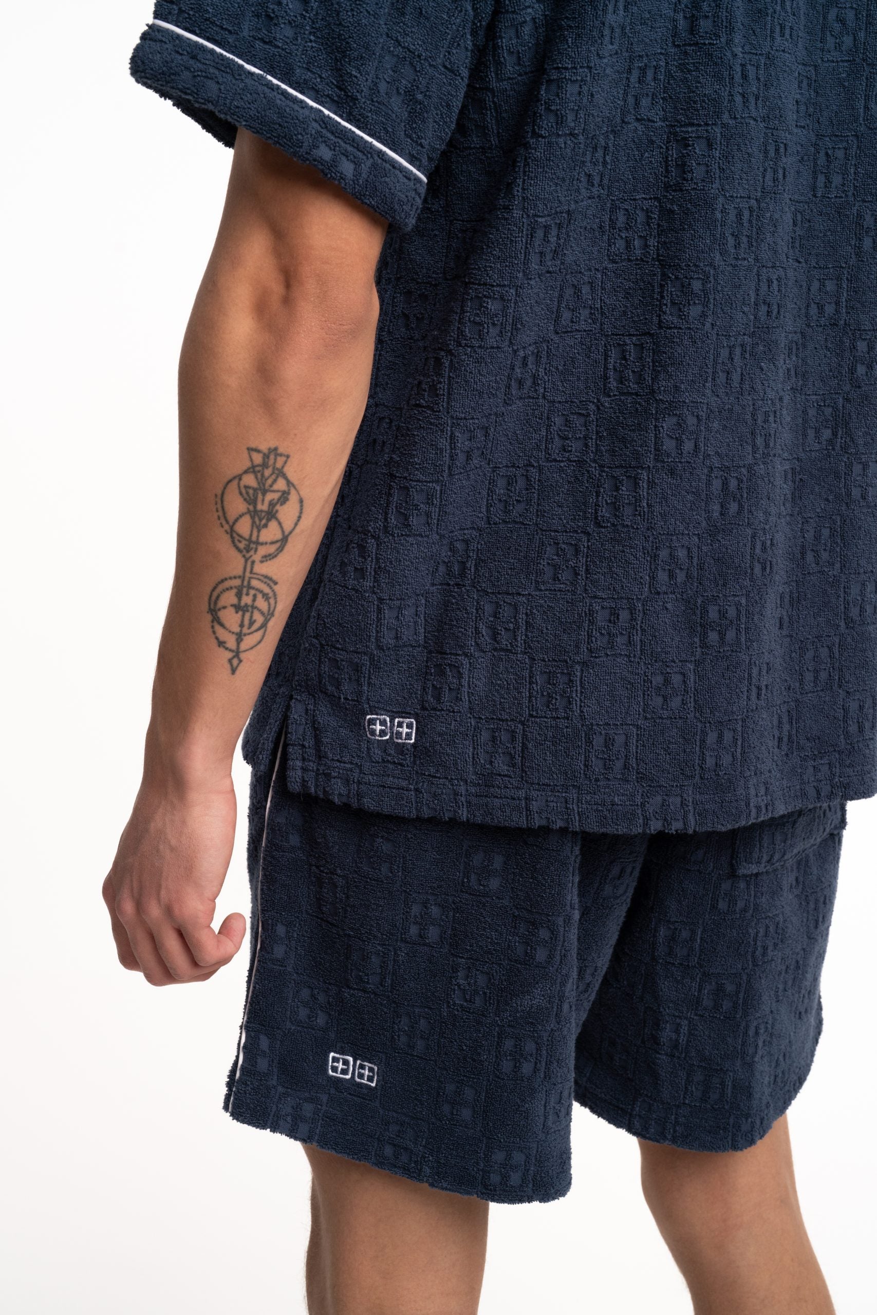 Ksubi Men's Knitted Lounge SS Resort Shirt MPF25SH015 BLU