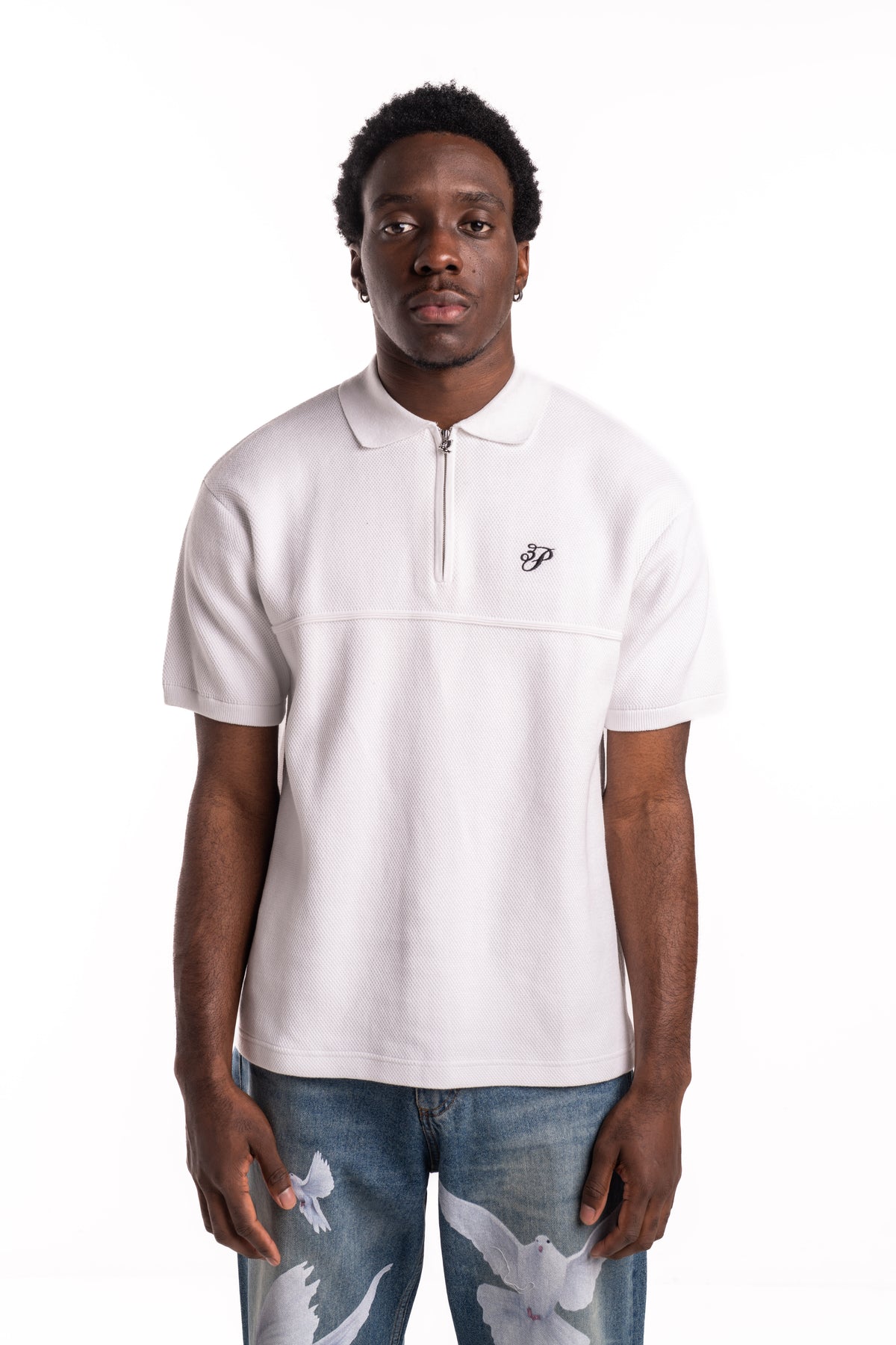 3 Paradis Men's SS Cotton Pique Polo | SS2521 White