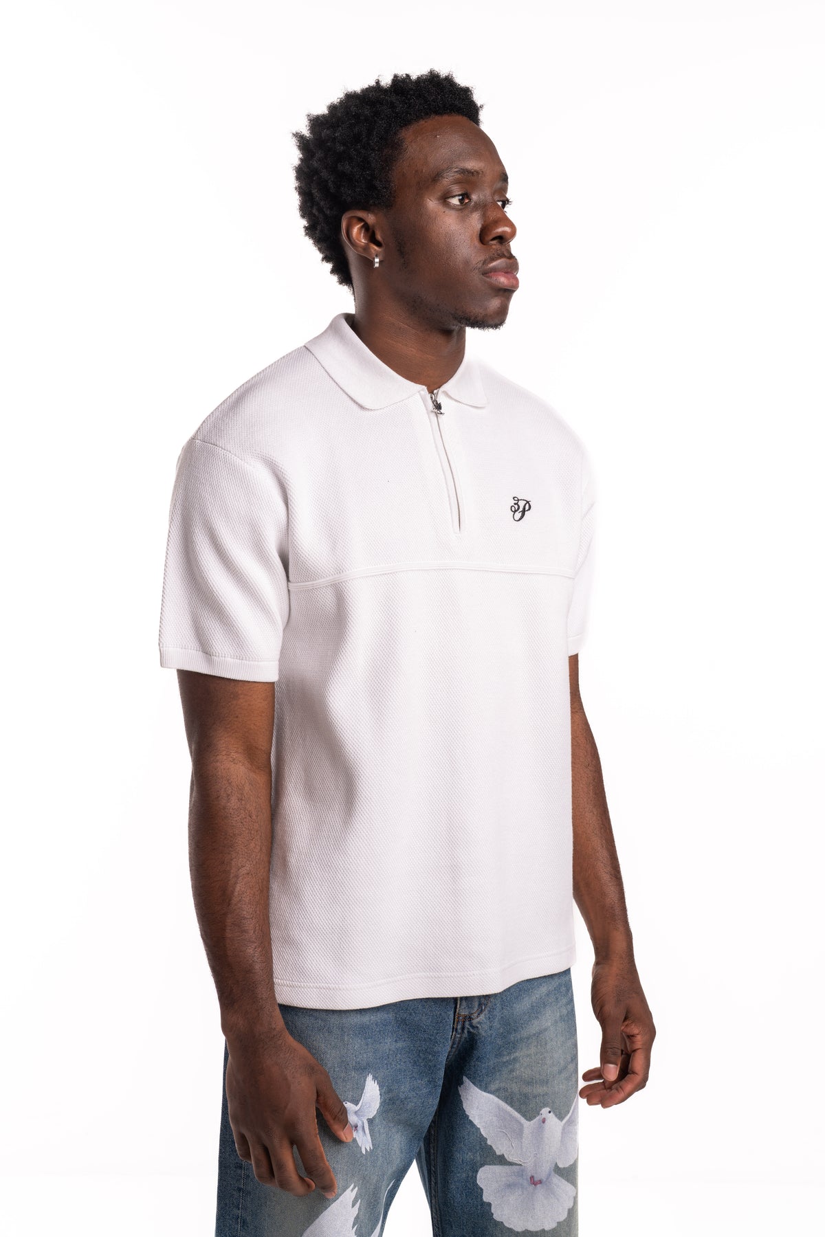 3 Paradis Men's SS Cotton Pique Polo | SS2521 White