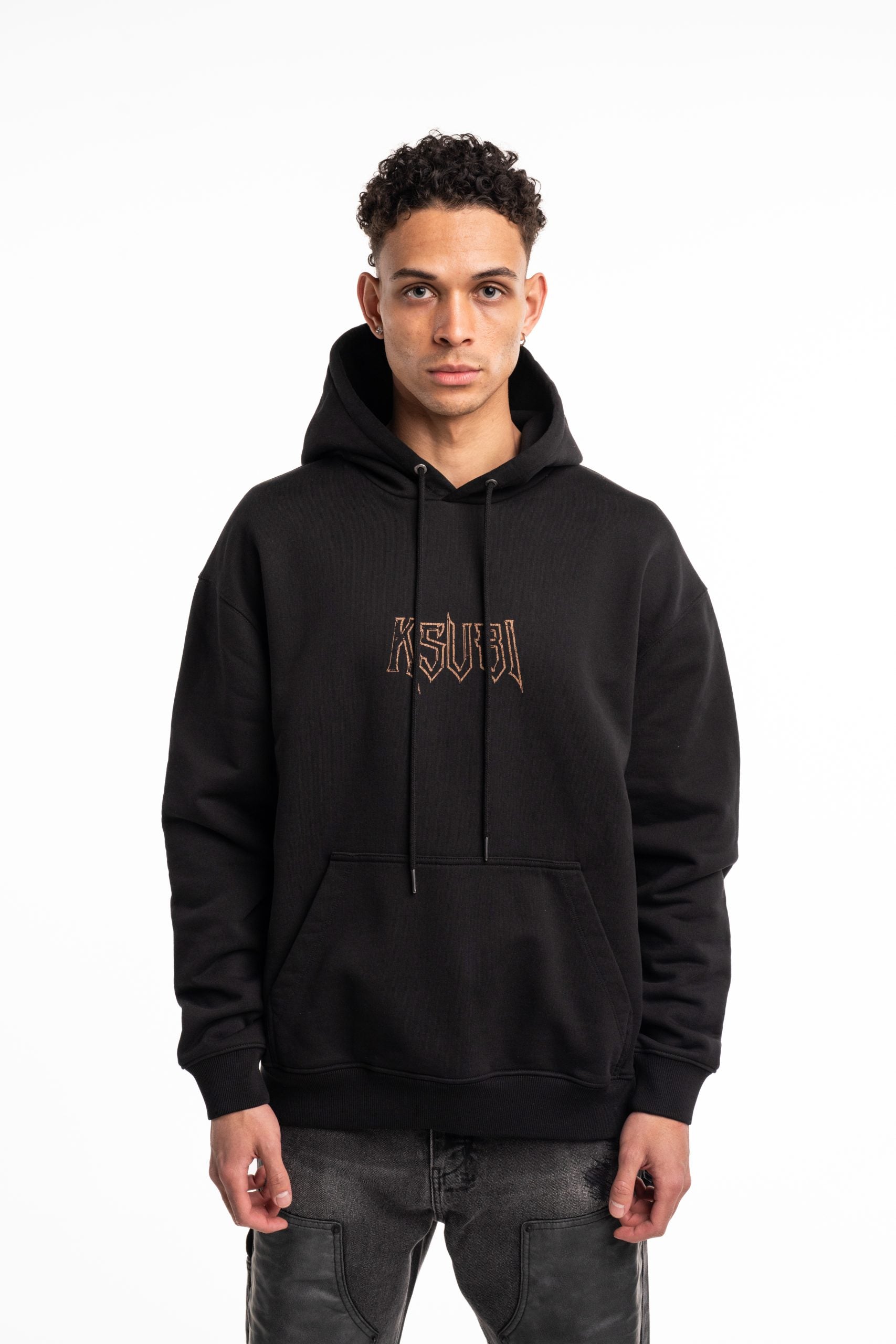 Ksubi Men's Knitted Kingdom Biggie Hoodie Jet Black MSP25FL005 BLK