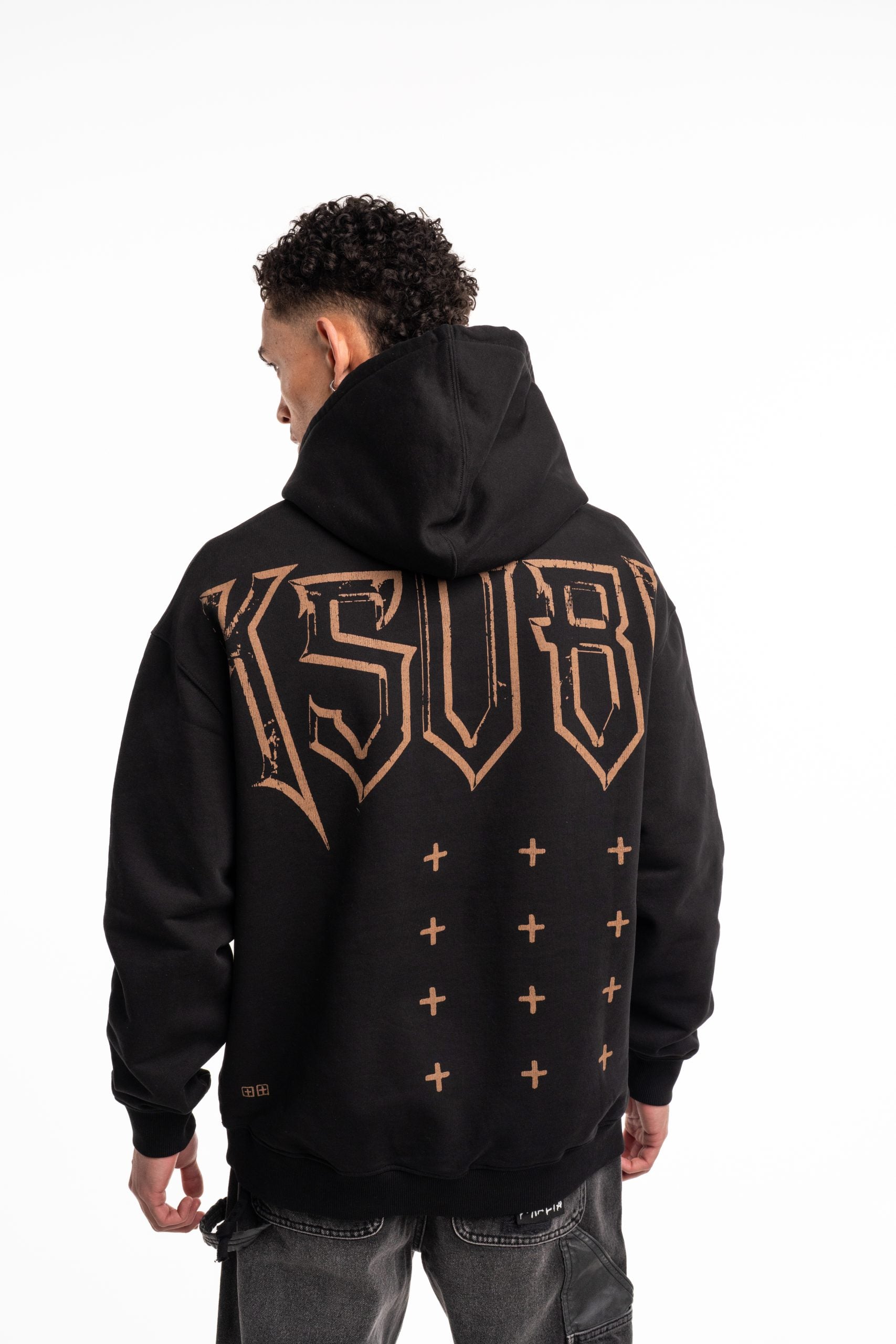 Ksubi Men's Knitted Kingdom Biggie Hoodie Jet Black MSP25FL005 BLK