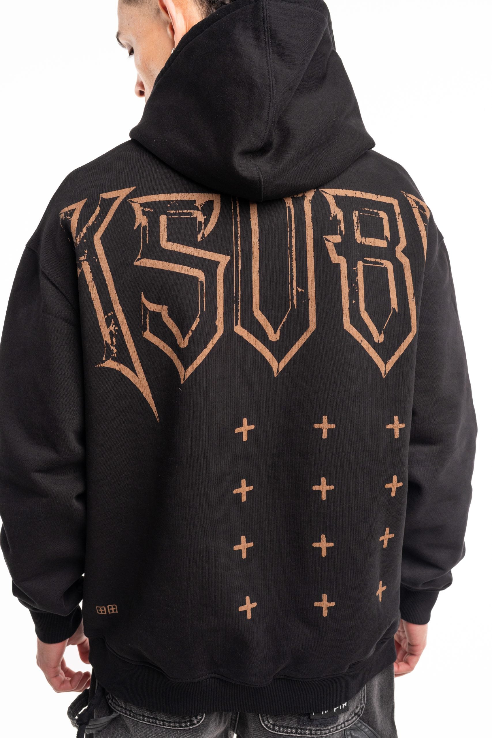 Ksubi Men's Knitted Kingdom Biggie Hoodie Jet Black MSP25FL005 BLK