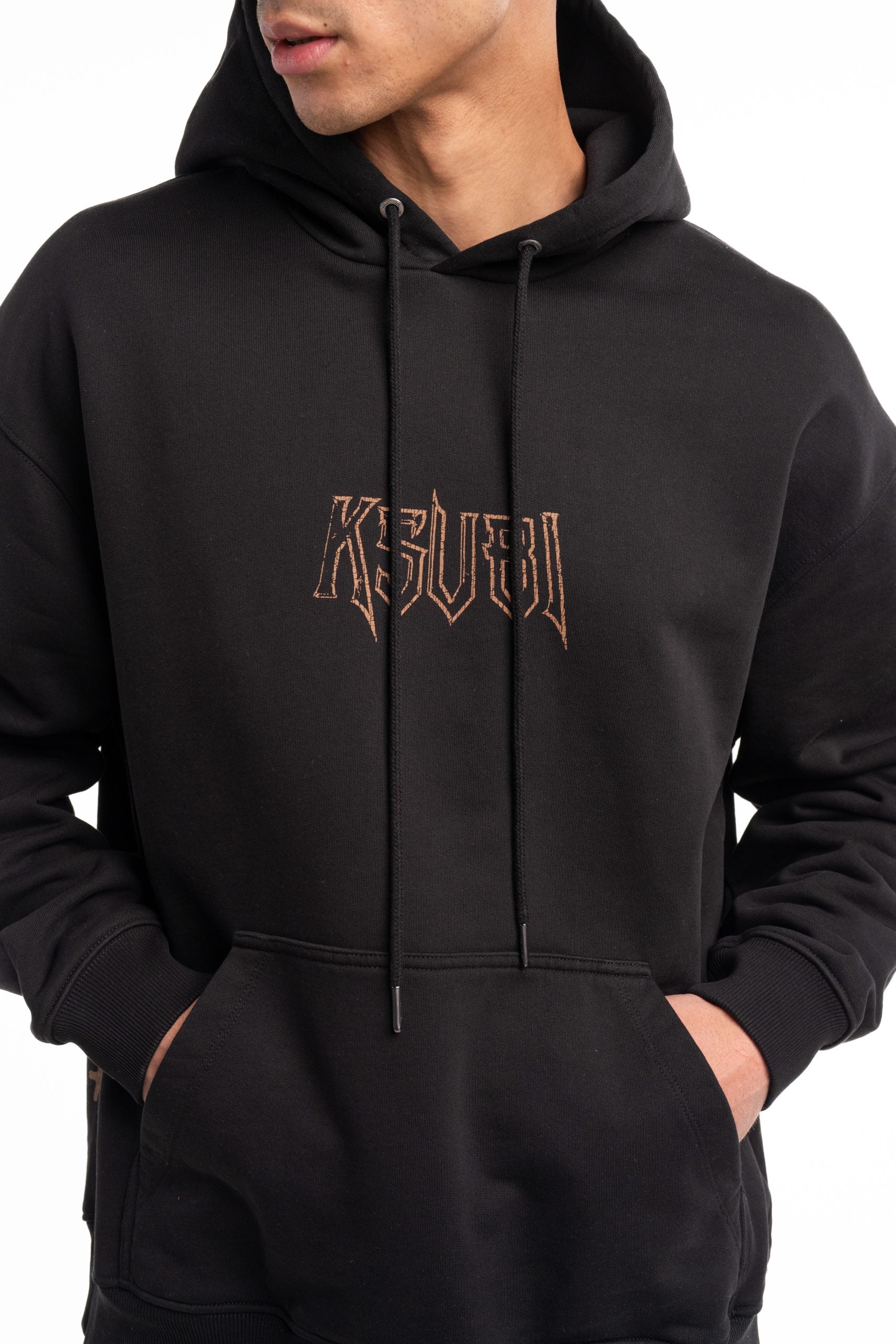 Ksubi Men's Knitted Kingdom Biggie Hoodie Jet Black MSP25FL005 BLK