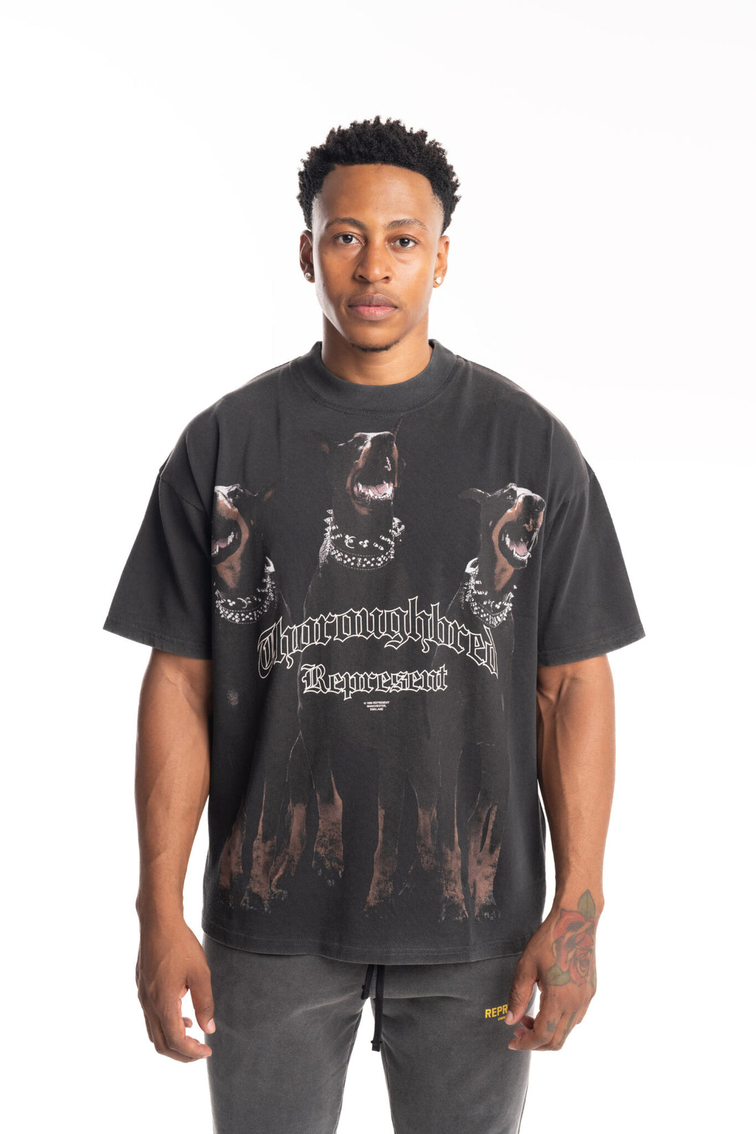 (Core) Represent Men's Thoroughbred T Shirt MLM41135-003 Vintage Black