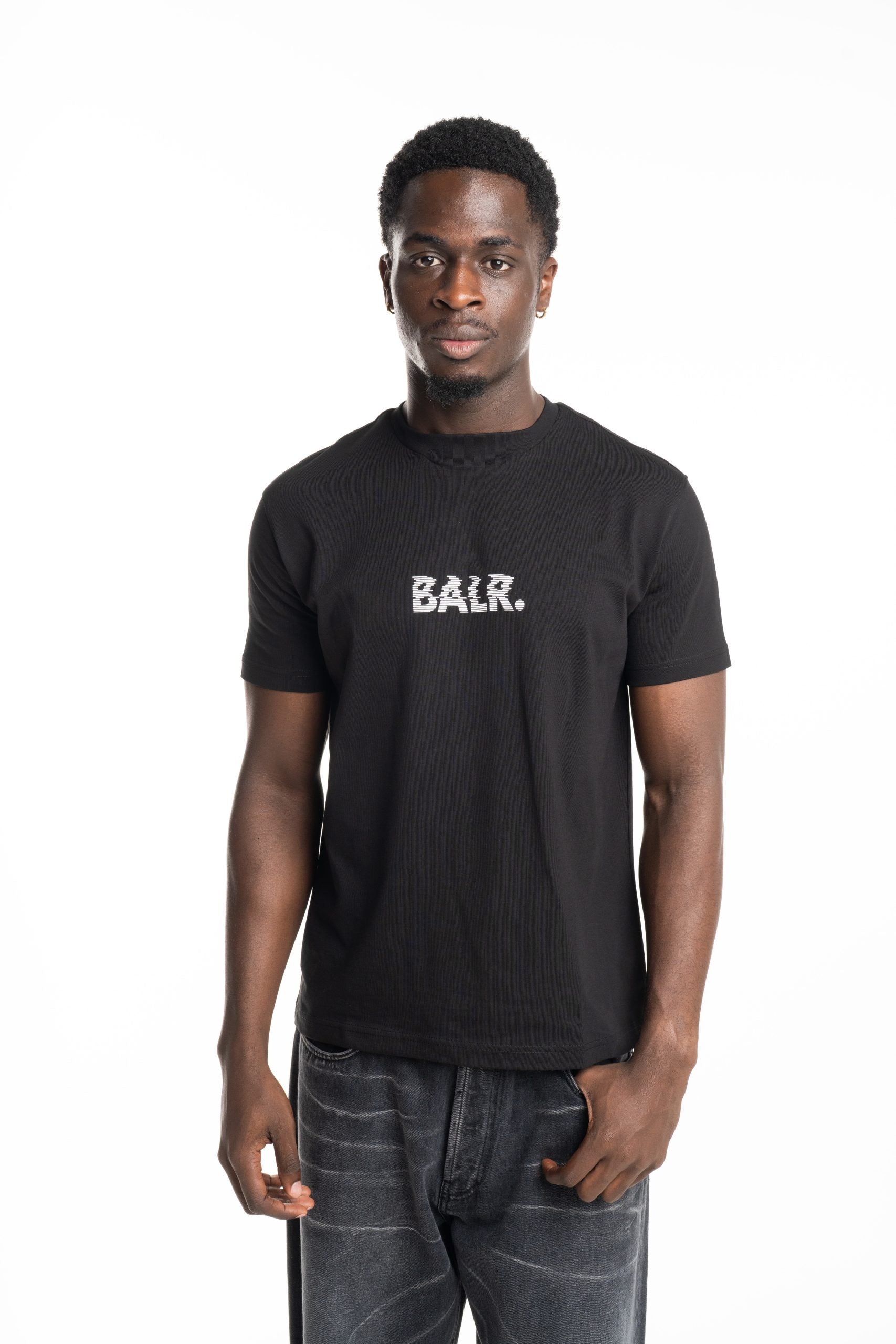 BALR Men's Neckline Logo T Shirt | B1112.1378-Jet Black