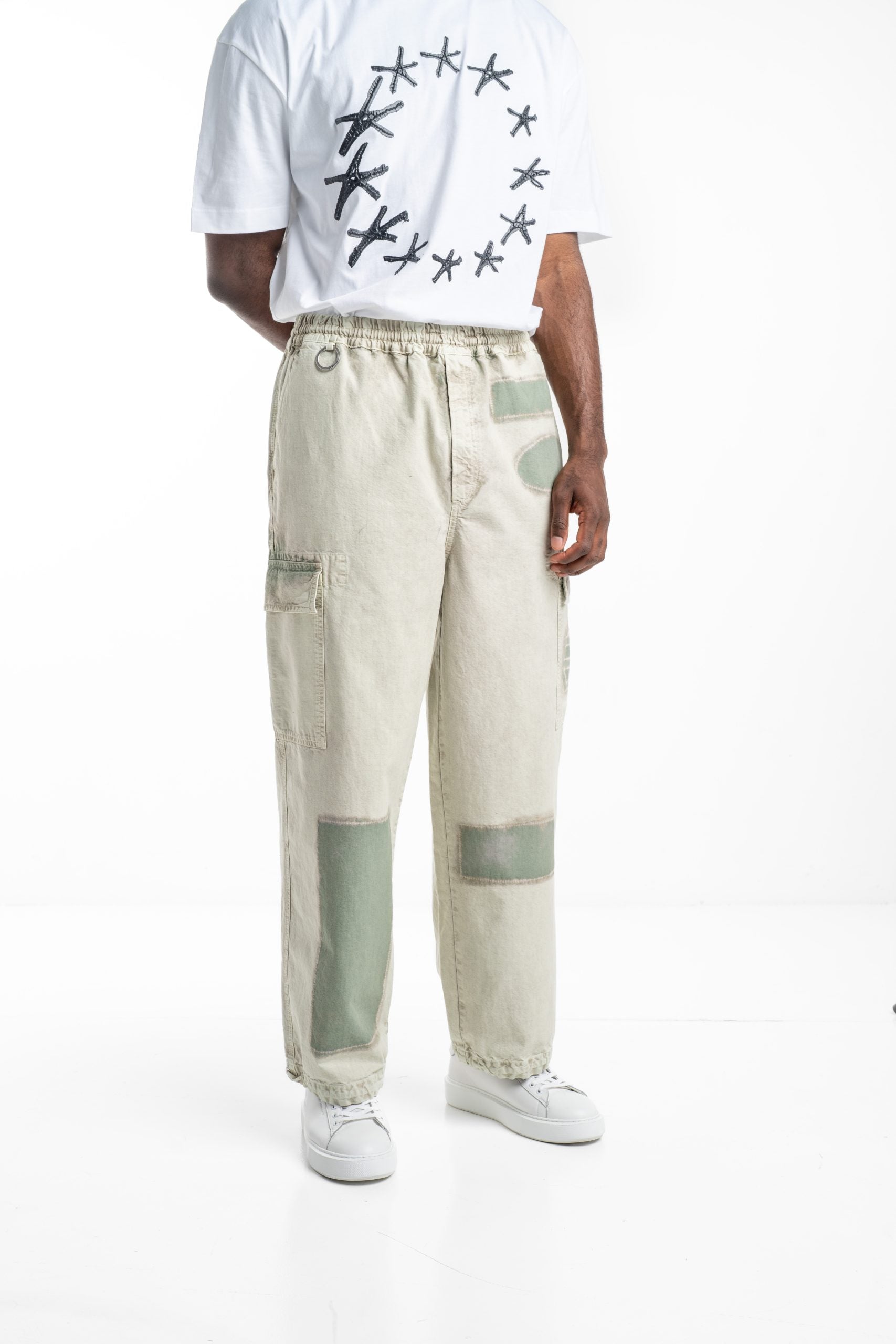 Etudes Men's Loose Cargo Ripstop Pants Sage E25MMTRO492-31