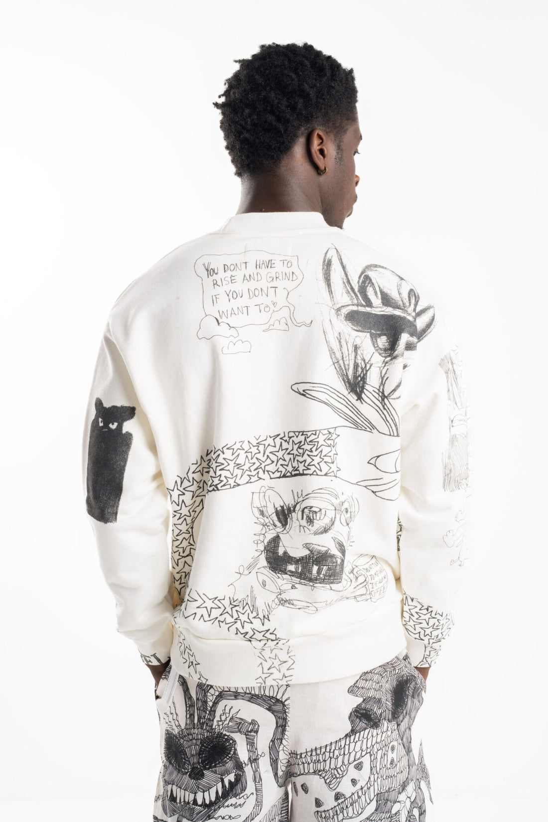 DOMREBEL Joy Sweatshirt Antique White