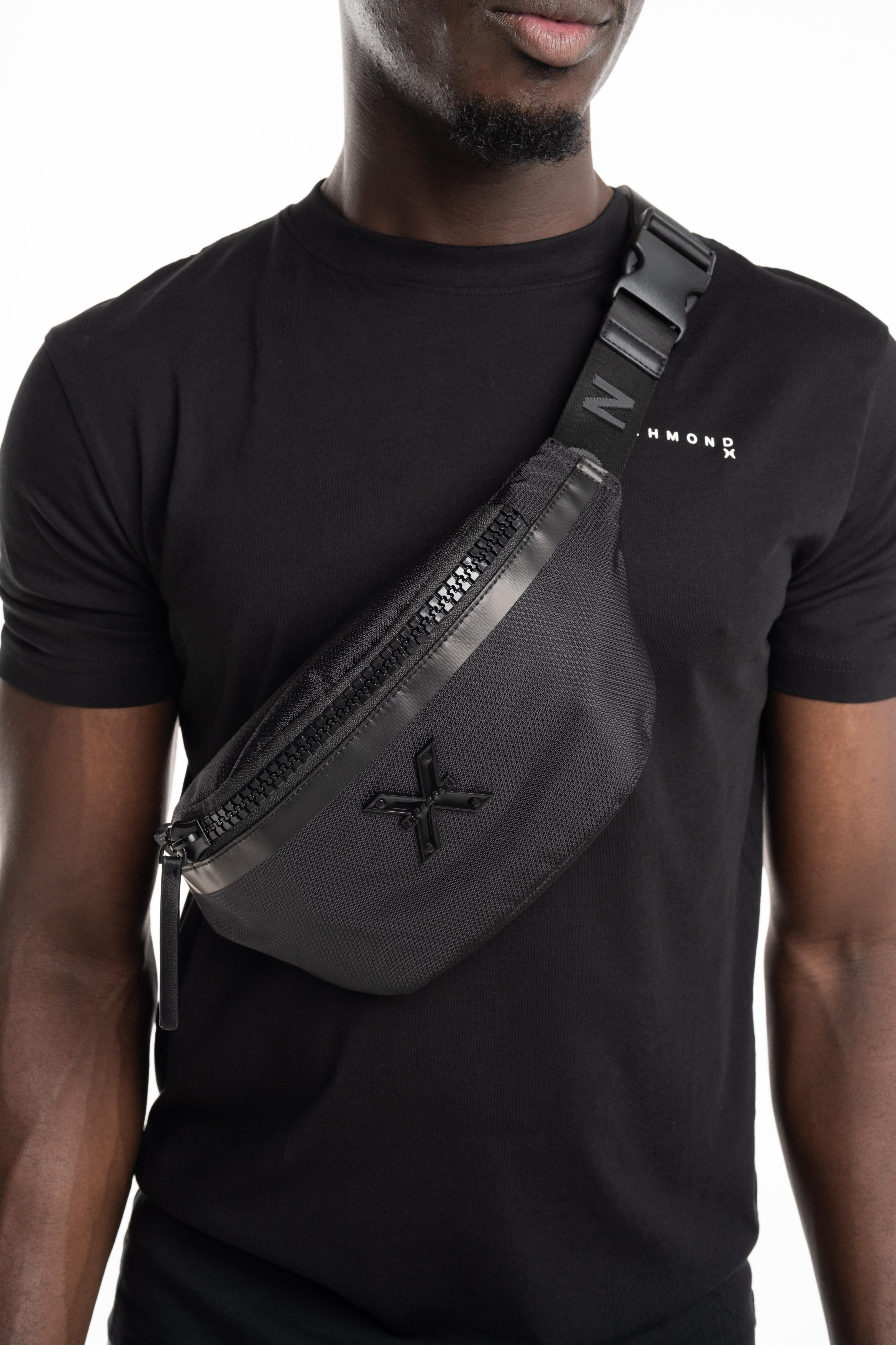 John Richmond Men's Waist Bag Nizi | UMA25472BO9L-Black