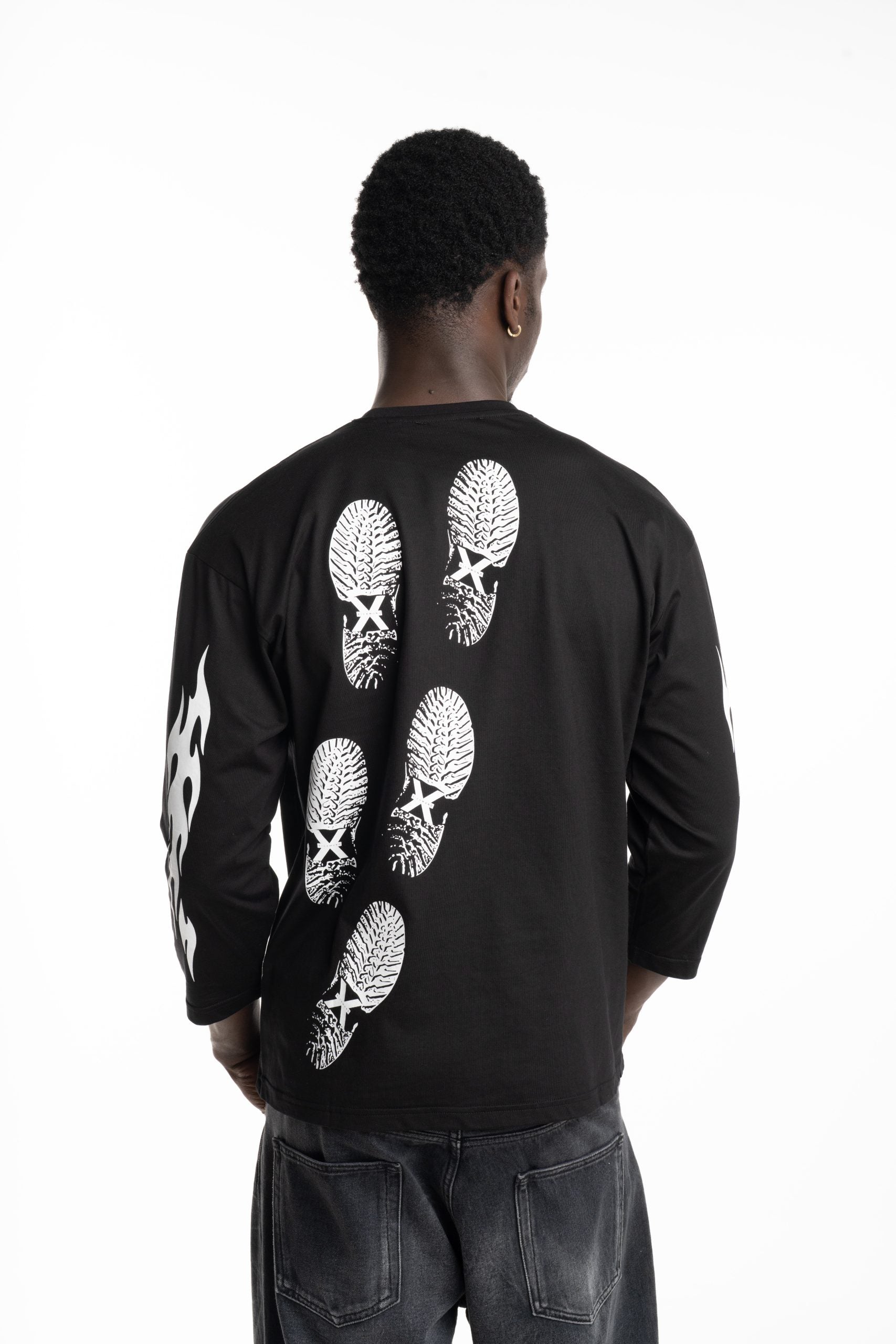 John Richmond Men's T Shirt Over Laupane | UMA25426TSFRT-Black