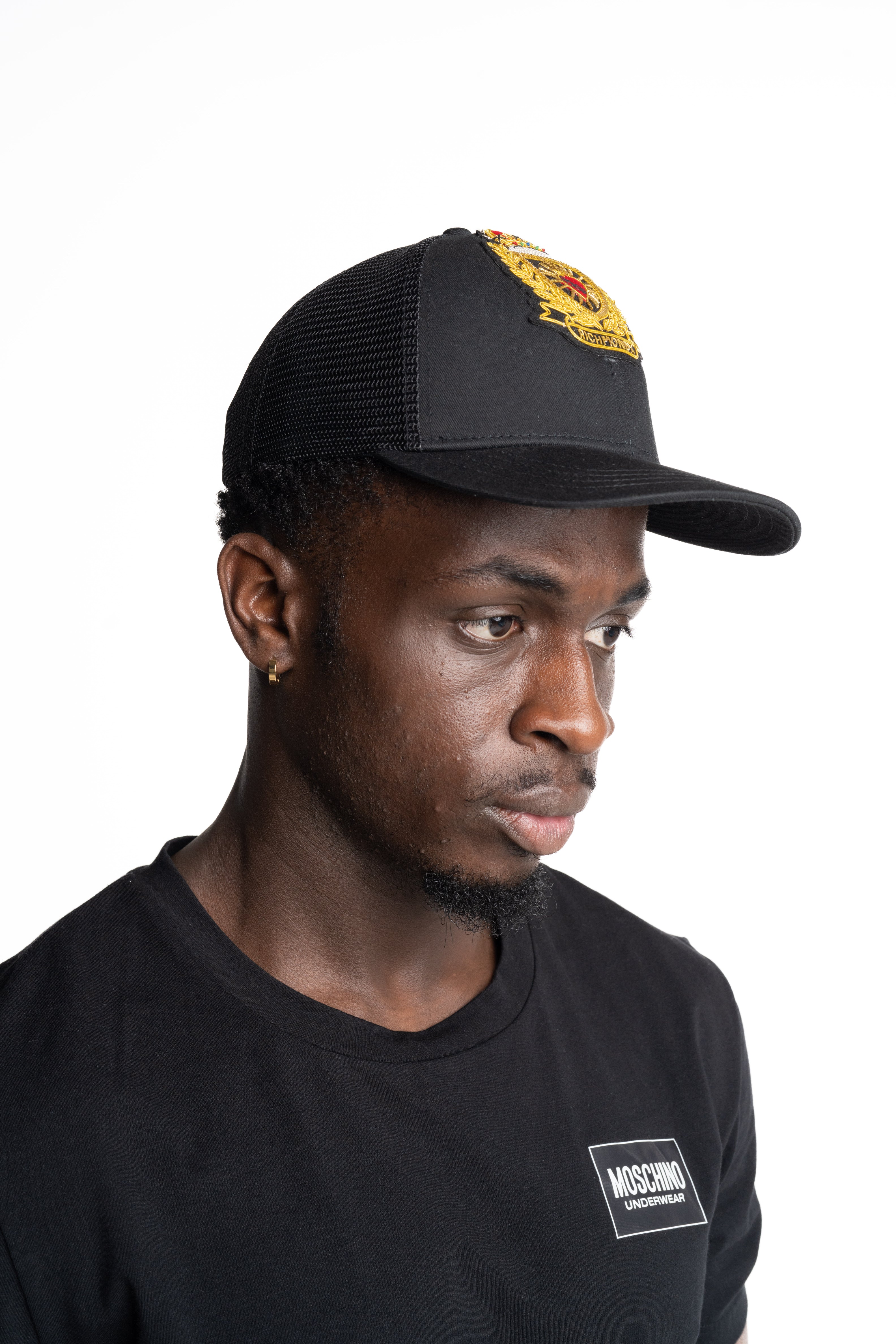 John Richmond Men's Baseball Cap Pigna | UMA25397BTCBJ-Black