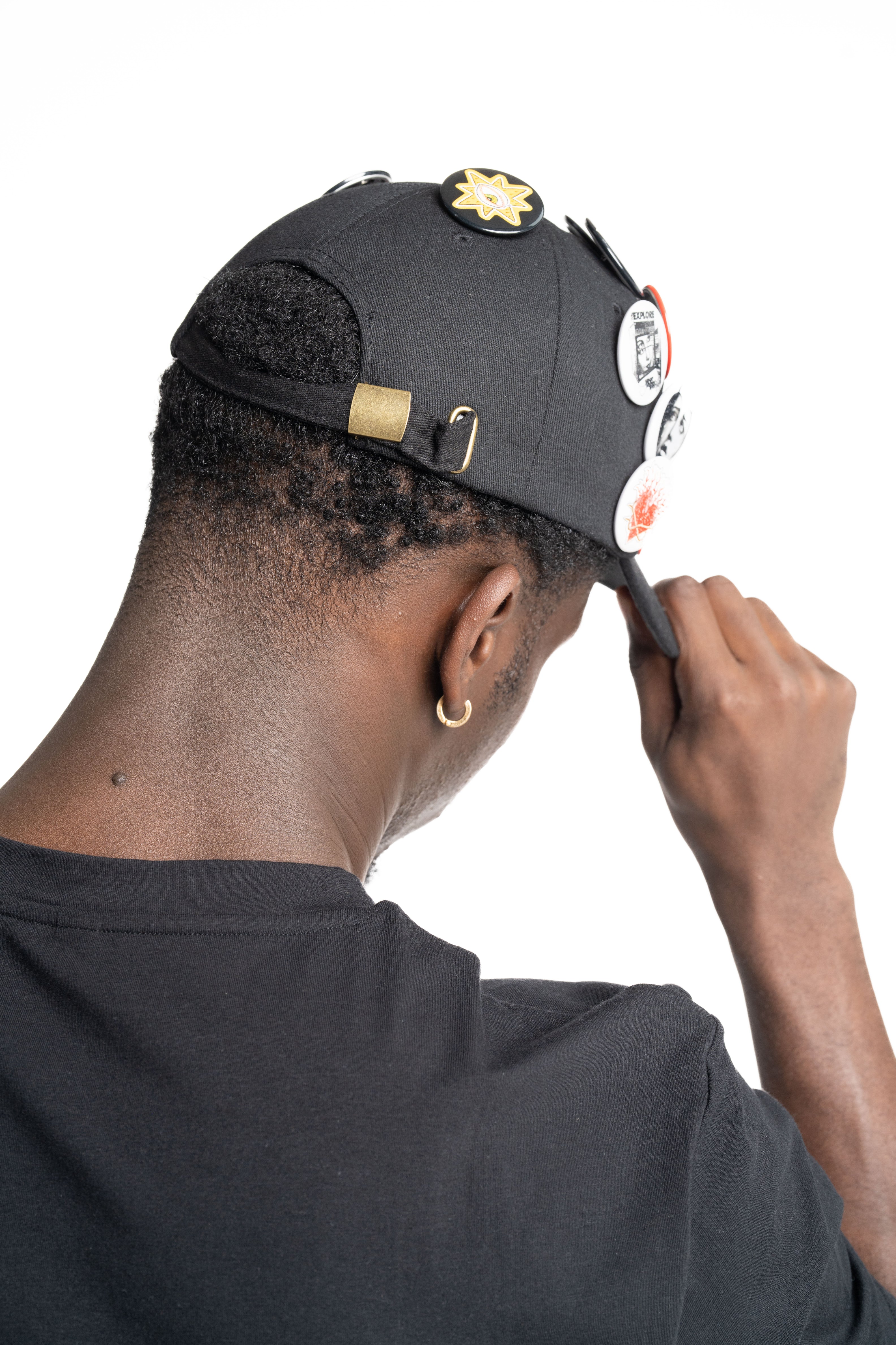 John Richmond Men's Baseball Cap Alam | UMA25399BTTA-Black