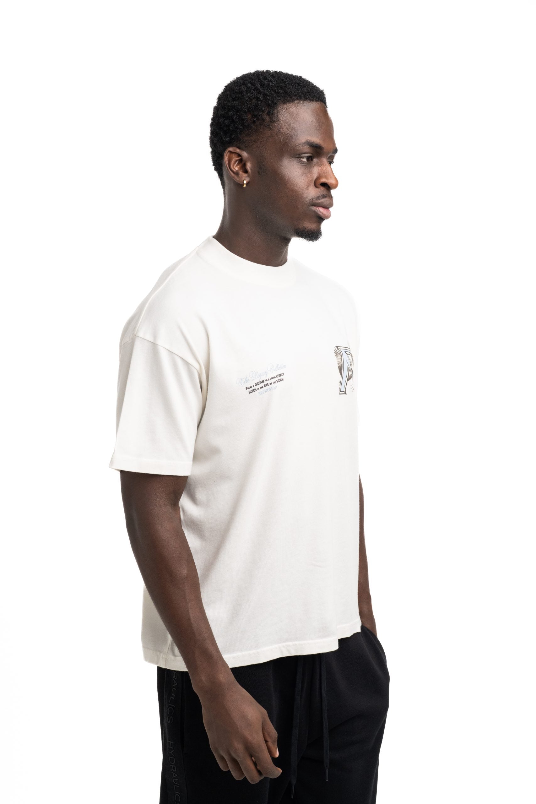 Represent Men's Legacy Falcon T Shirt | MLM100735-72-Flat White
