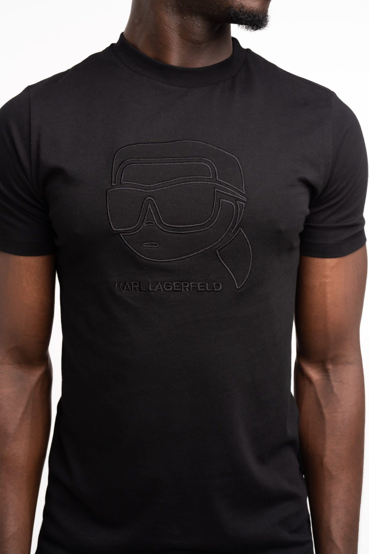 Karl Lagerfeld Men's T Shirt Crewneck Black | 7550525612-990
