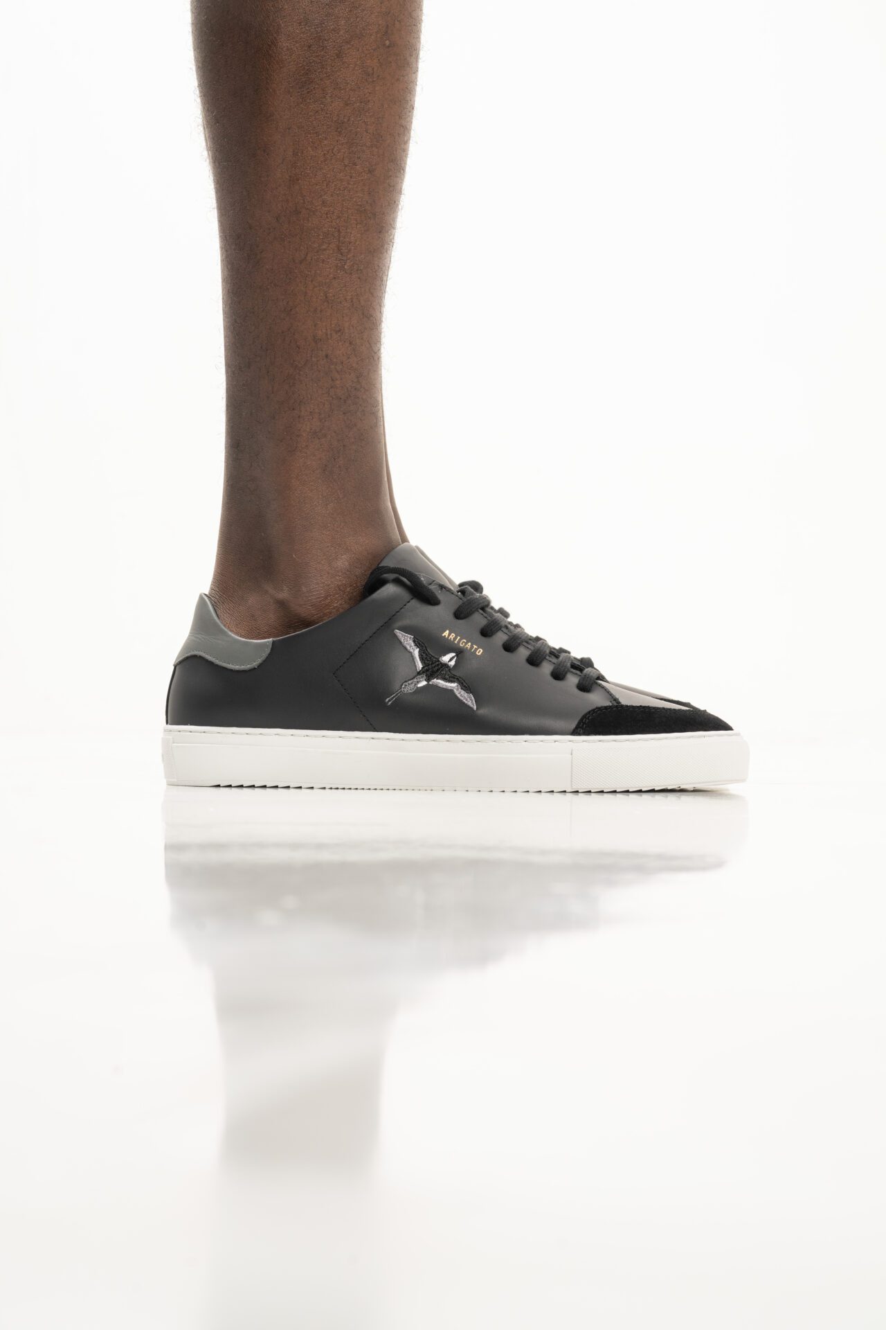 (Core) Axel Arigato Men's Clean 90 Triple B Bird Sneaker | F1739002-Black/Dark Grey