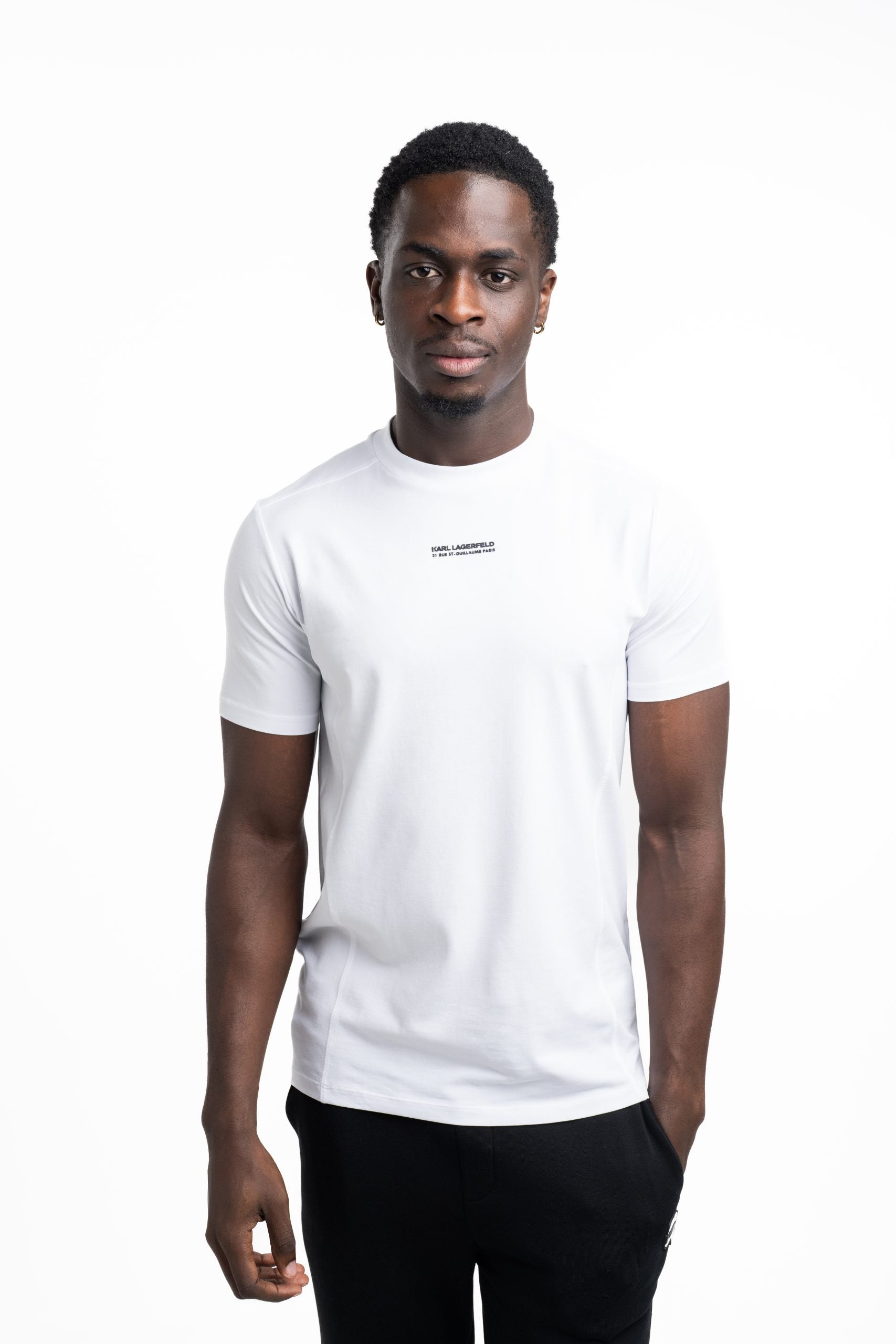 Karl Lagerfeld Men's T Shirt Crewneck White | 7550425612-10