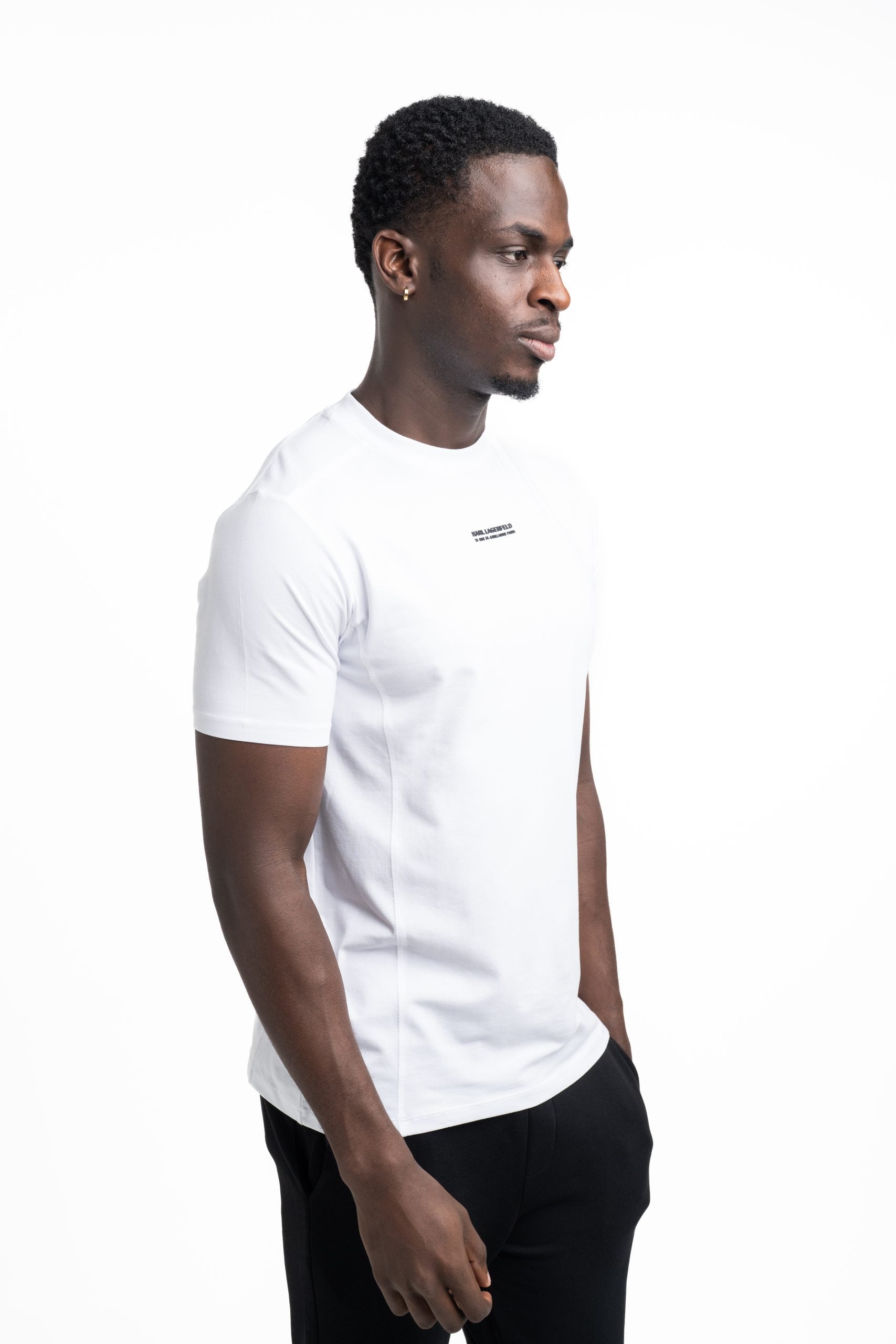 Karl Lagerfeld Men's T Shirt Crewneck White | 7550425612-10