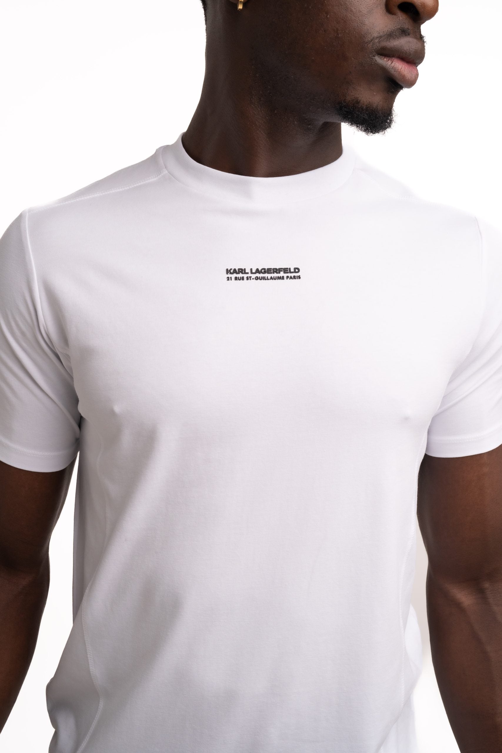 Karl Lagerfeld Men's T Shirt Crewneck White | 7550425612-10