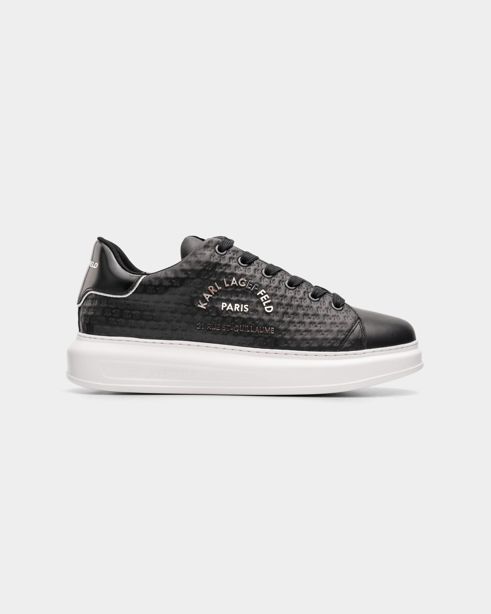 Karl Lagerfeld Men's Kapri KL Microgram Lo Black Lthr | Hydraulics