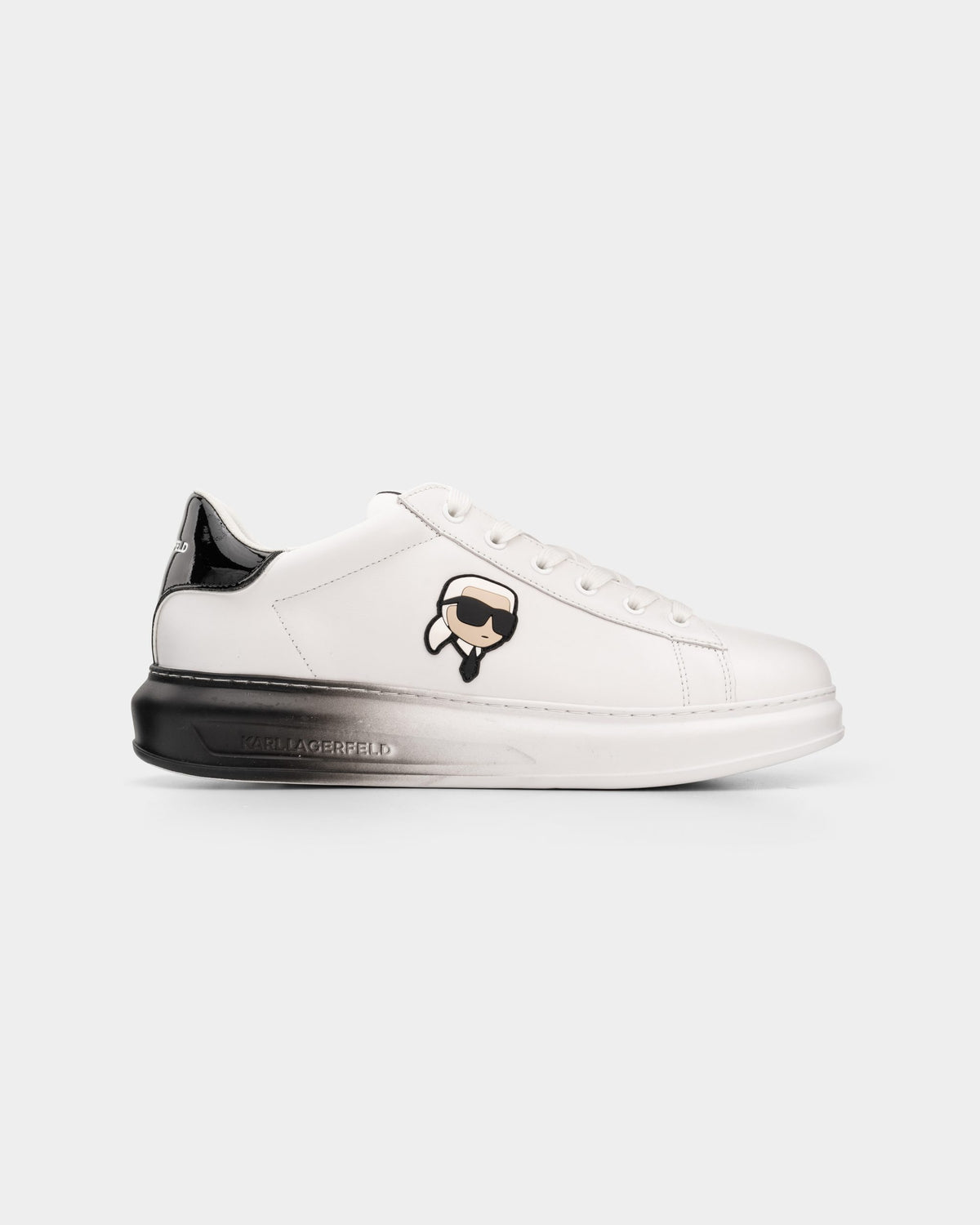 Karl Lagerfeld Men's Kapri Ombre NFT Lo Lace White Lthr | KL52530F-011