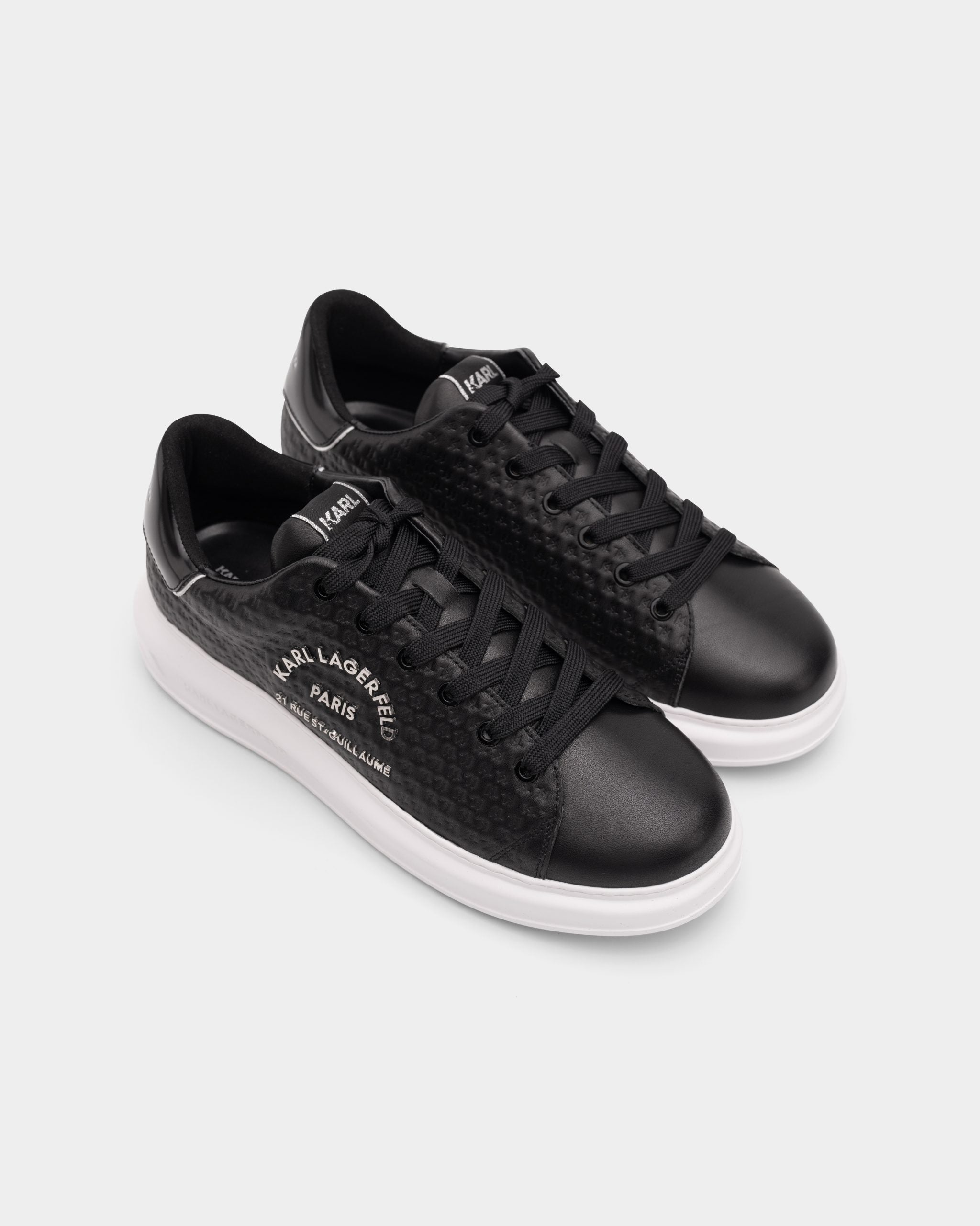 Karl Lagerfeld Men's Kapri KL Microgram Lo Black Lthr | Hydraulics