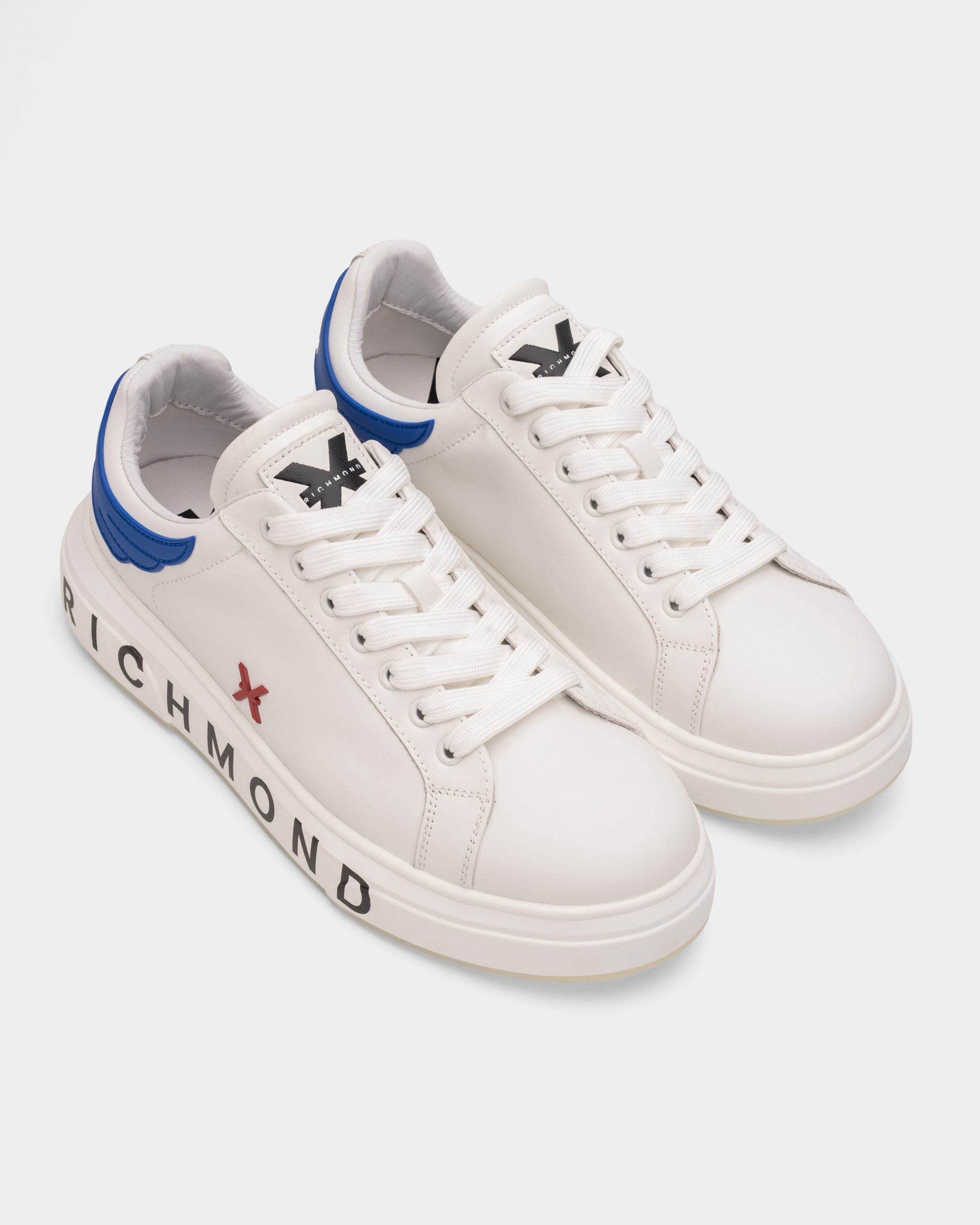 (Core) John Richmond Men's Shoes Leather White/Bluette | 29101-CP-D