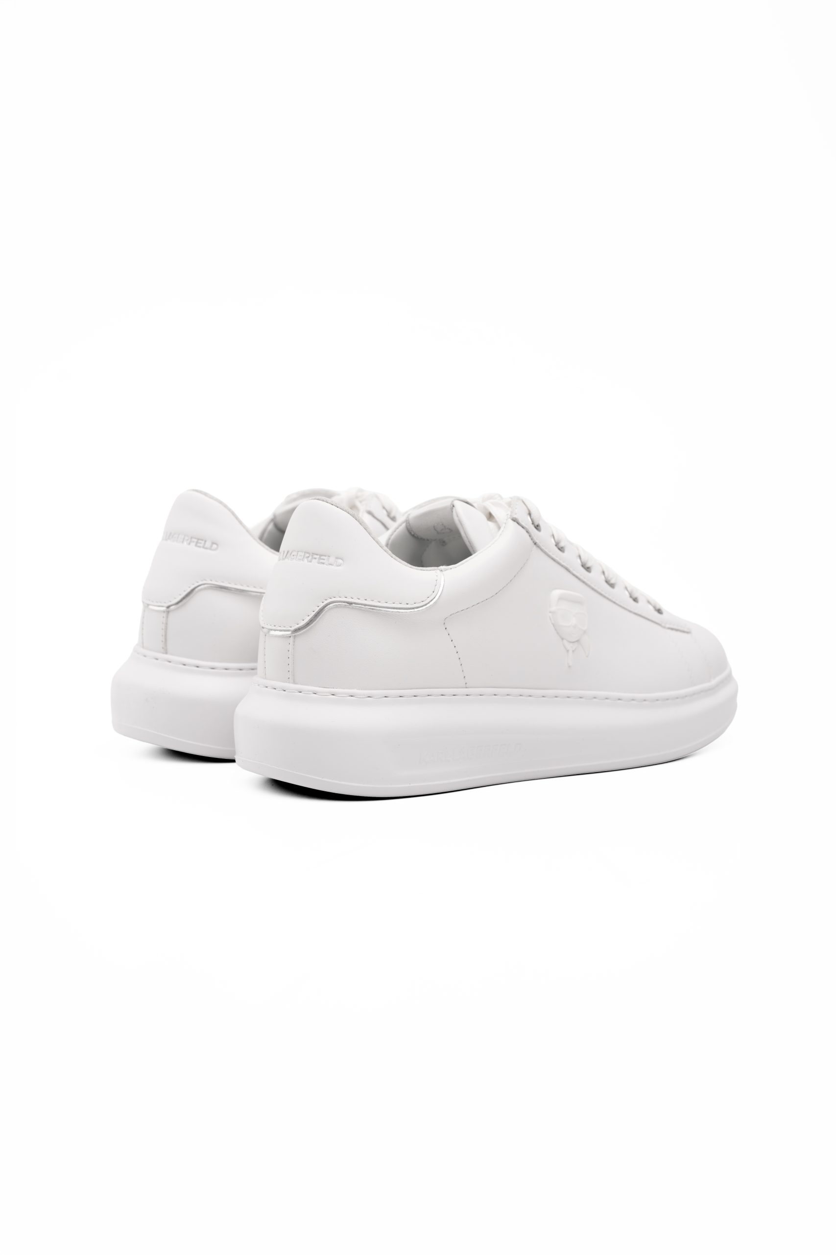 Karl Lagerfeld Men's Kapri NFT Relief Lo Lace White Lthr/Mono | KL52570N-01W