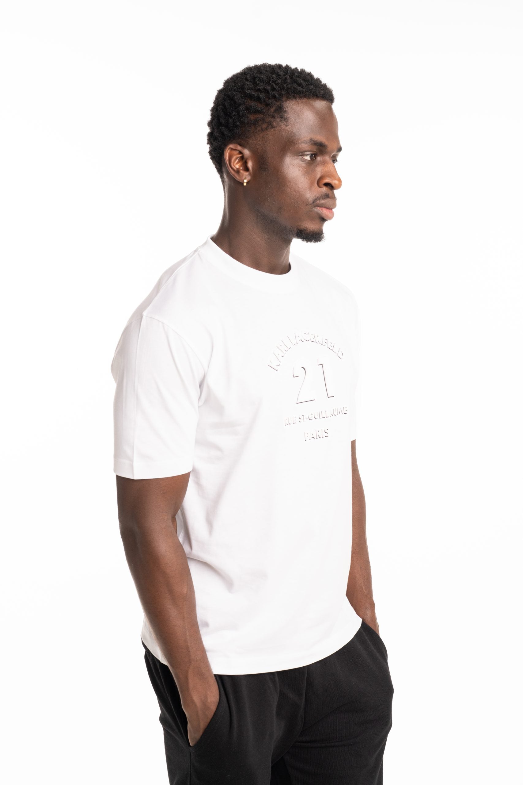 Karl Lagerfeld Men's T Shirt Crewneck White | 75516055324-10