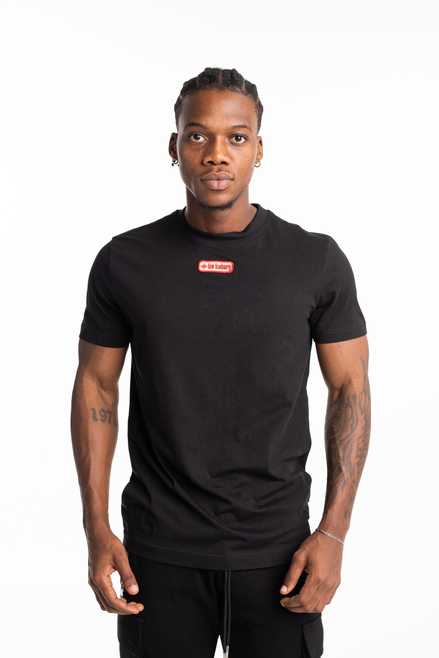 Ice Iceberg Men's T Shirt Black | S1MF01B6332-9000