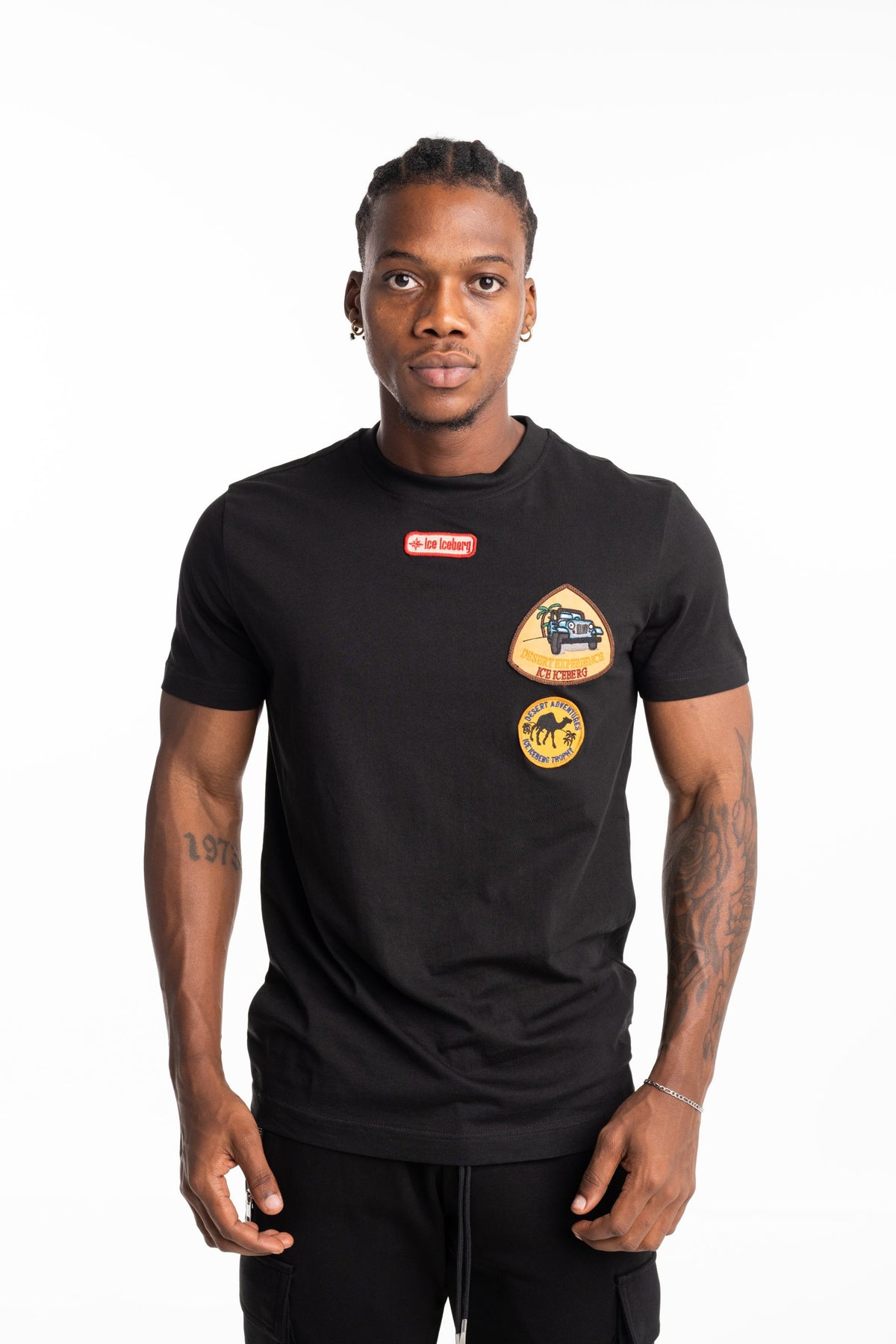 Ice Iceberg Men's T Shirt Black | S1MF01A6332-9000