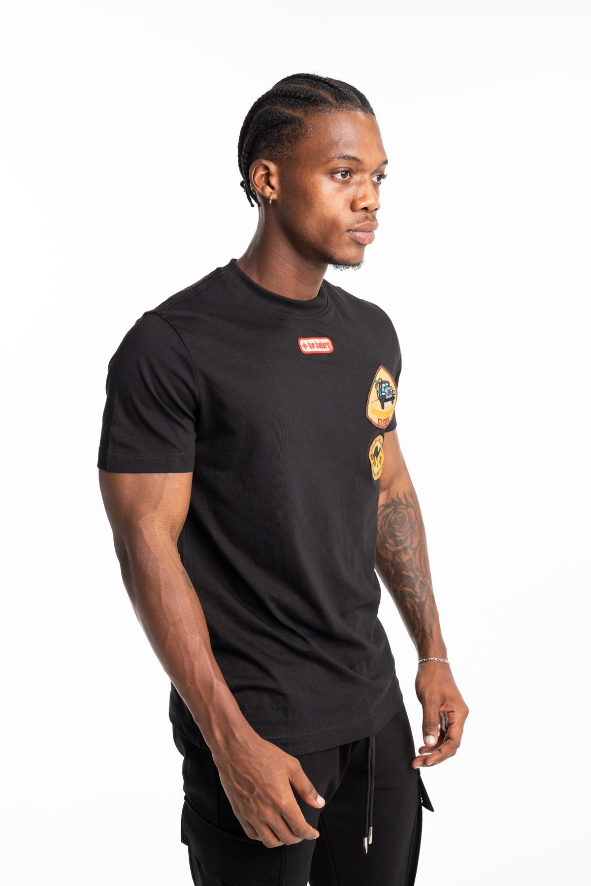 Ice Iceberg Men's T Shirt Black | S1MF01A6332-9000