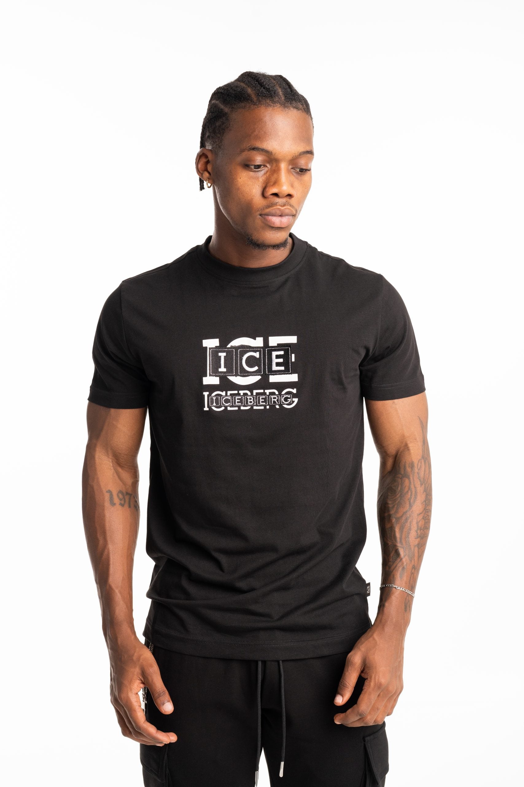 Ice Iceberg Men's T Shirt Black | S1MF0276332-9000