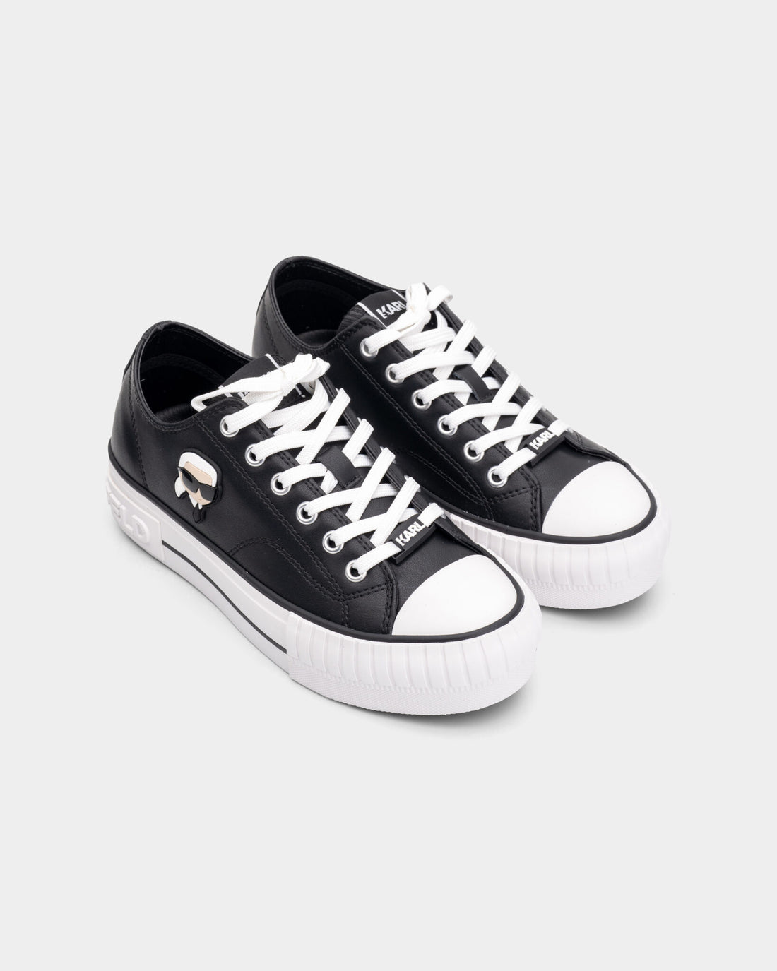 Karl Lagerfeld Ladies Kampus Max NFT Twin Patch Lo Black Lthr KL60425T 000