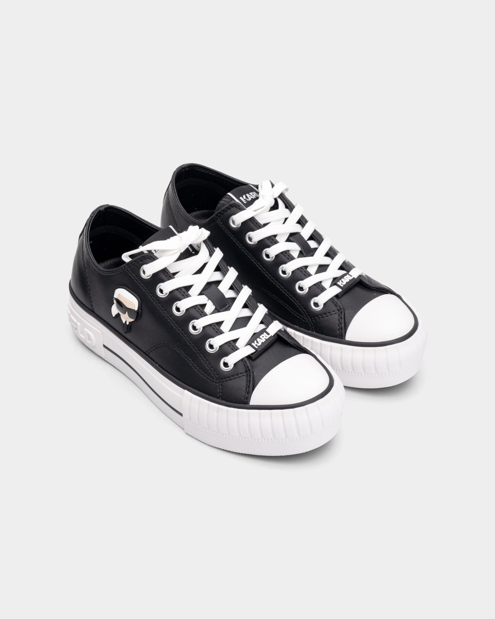 Karl Lagerfeld Ladies Kampus Max NFT Twin Patch Lo Black Lthr KL60425T 000
