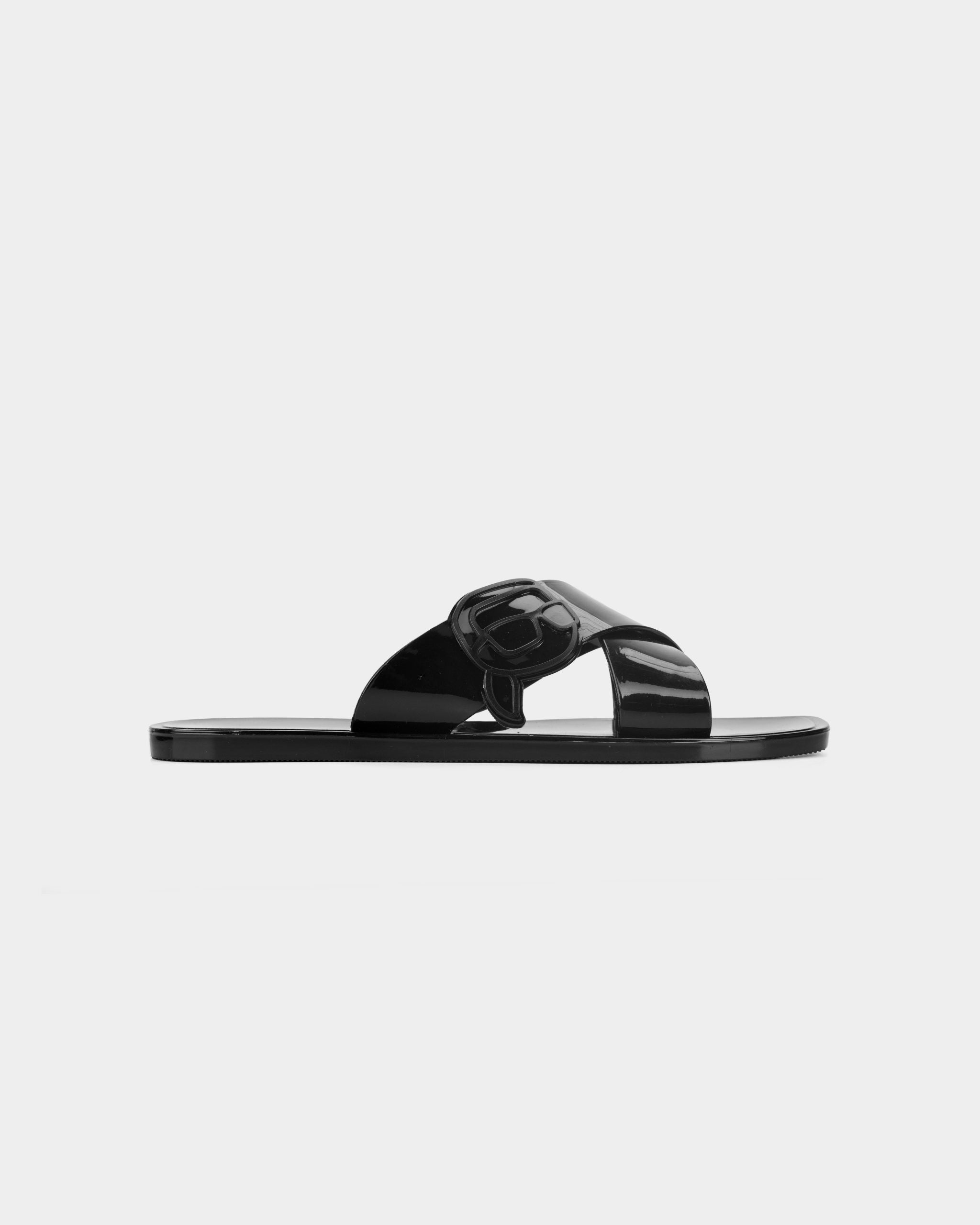 Karl Lagerfeld Ladies Jelly III NFT Kross Strap Black Rubber | KL80004N-V00