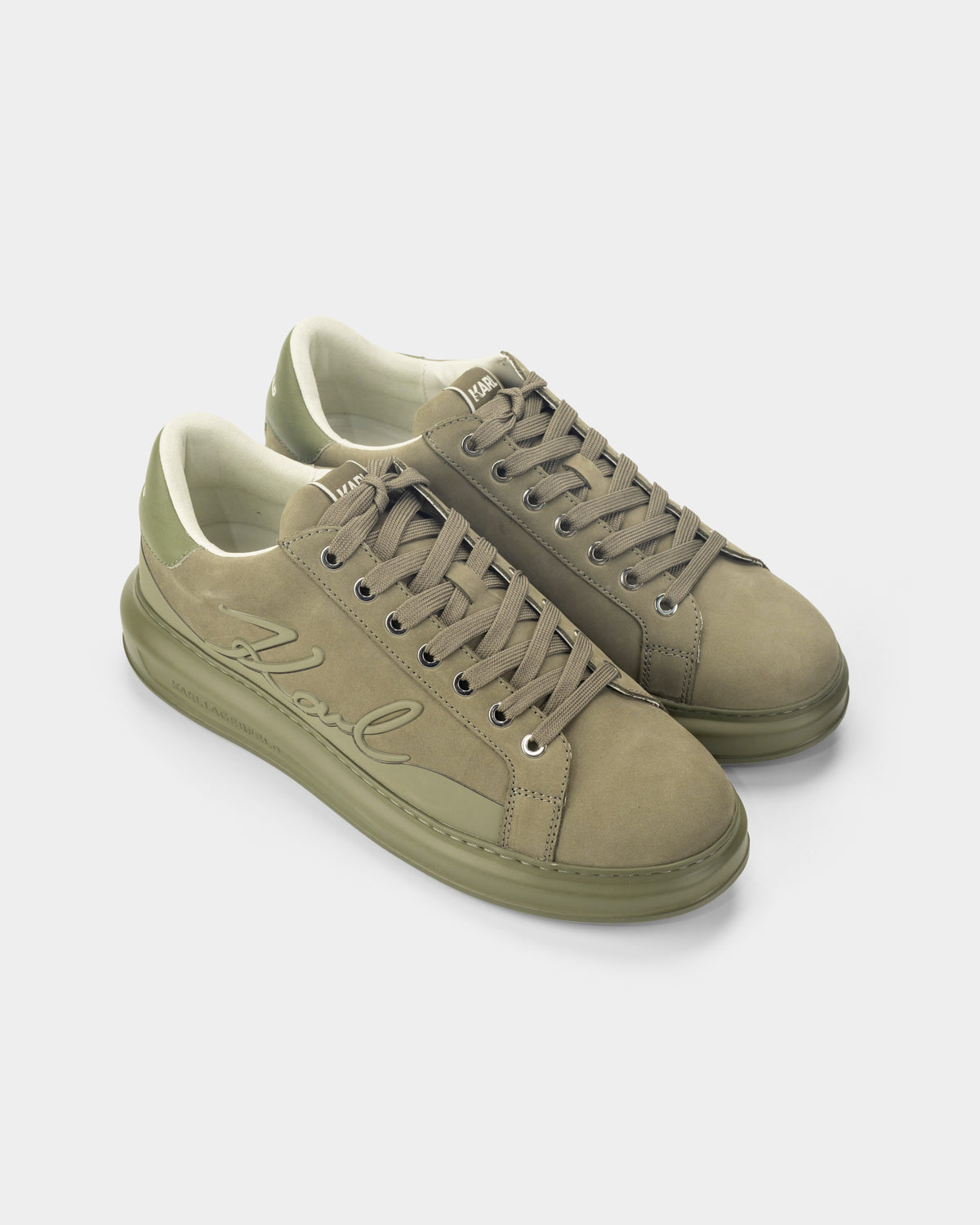 Karl Lagerfeld Men's Kapri Signia Line Light Khaki Nubuck | KL52542F-2KH