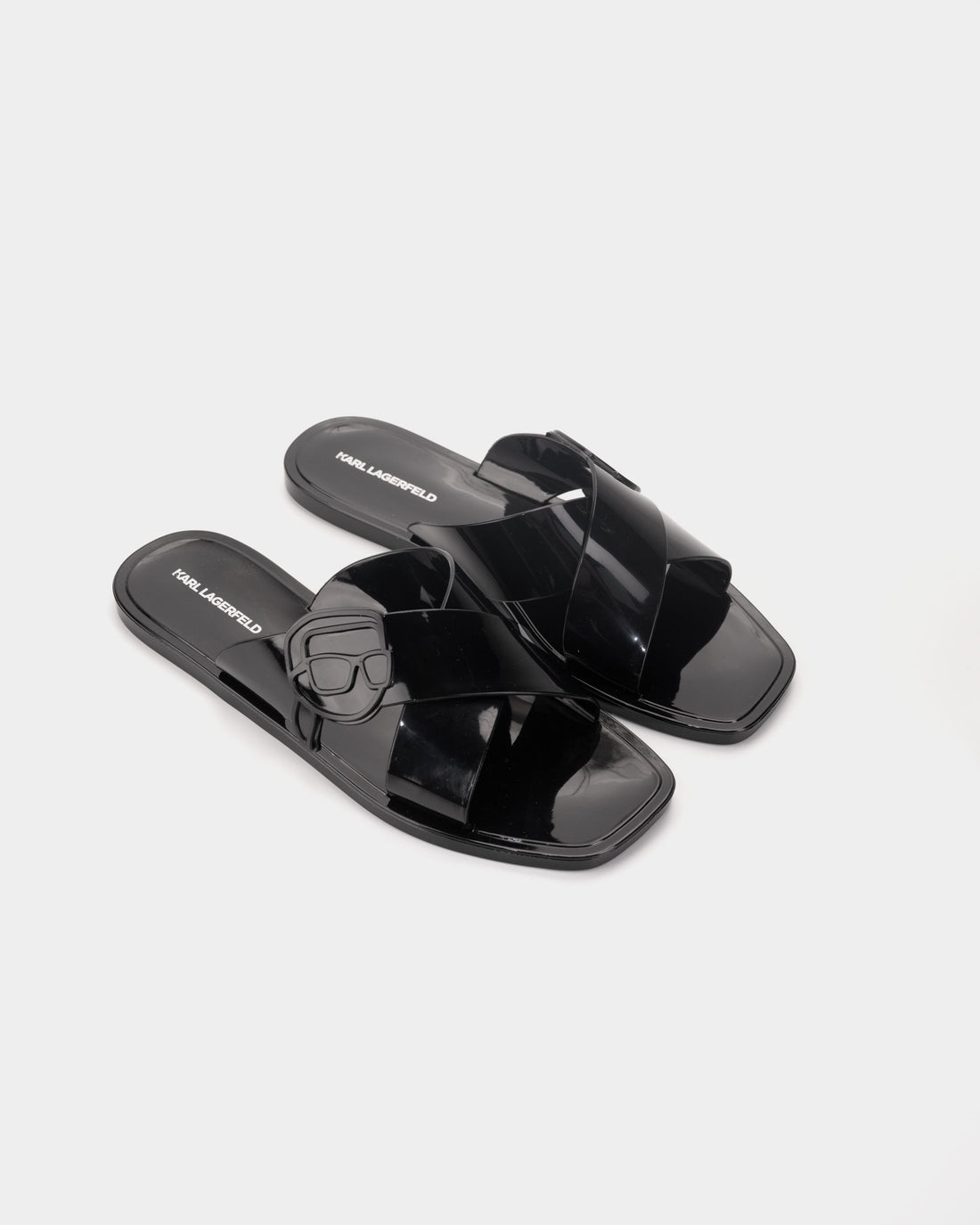 Karl Lagerfeld Ladies Jelly III NFT Kross Strap Black Rubber | KL80004N-V00
