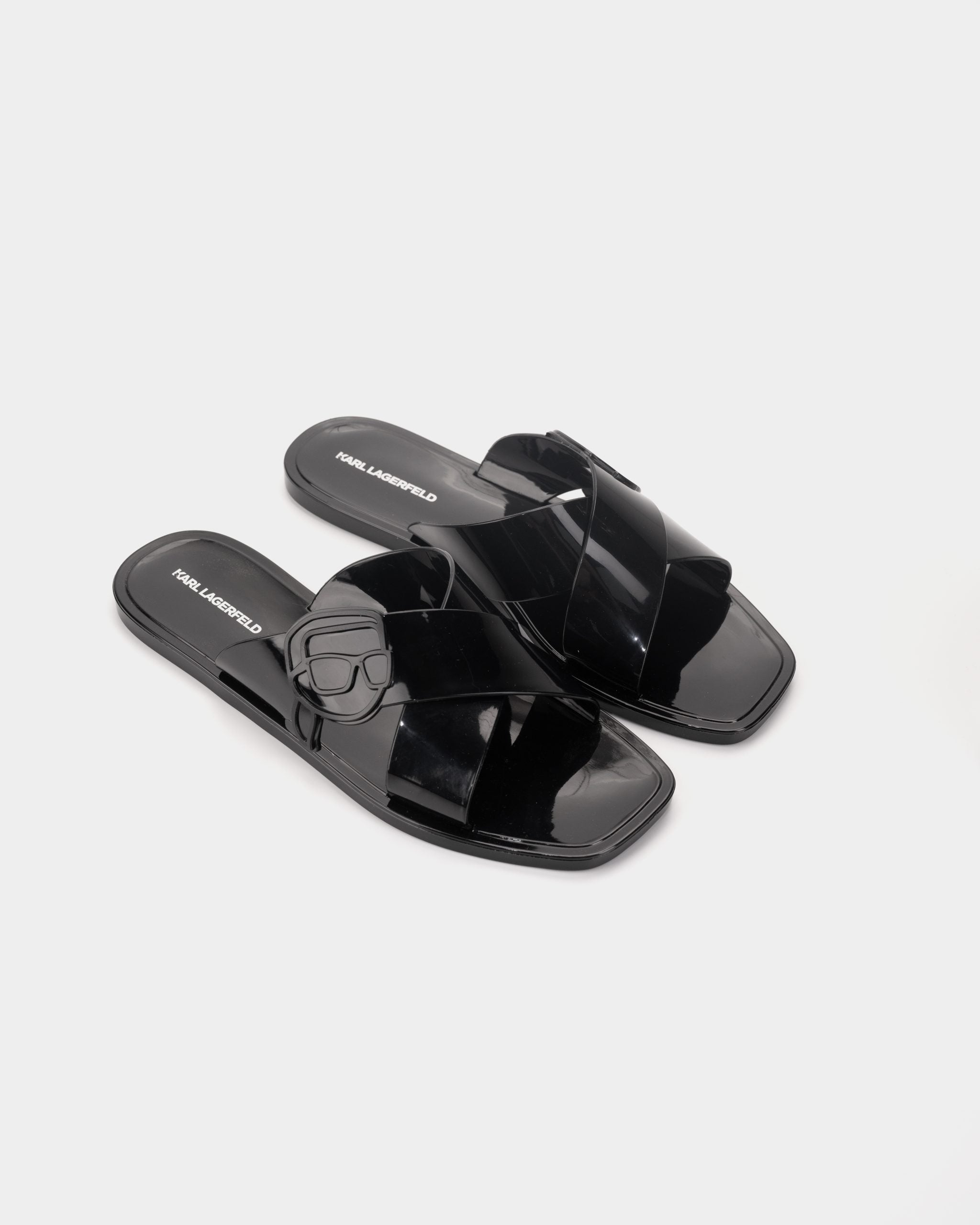 Karl Lagerfeld Ladies Jelly III NFT Kross Strap Black Rubber | KL80004N-V00
