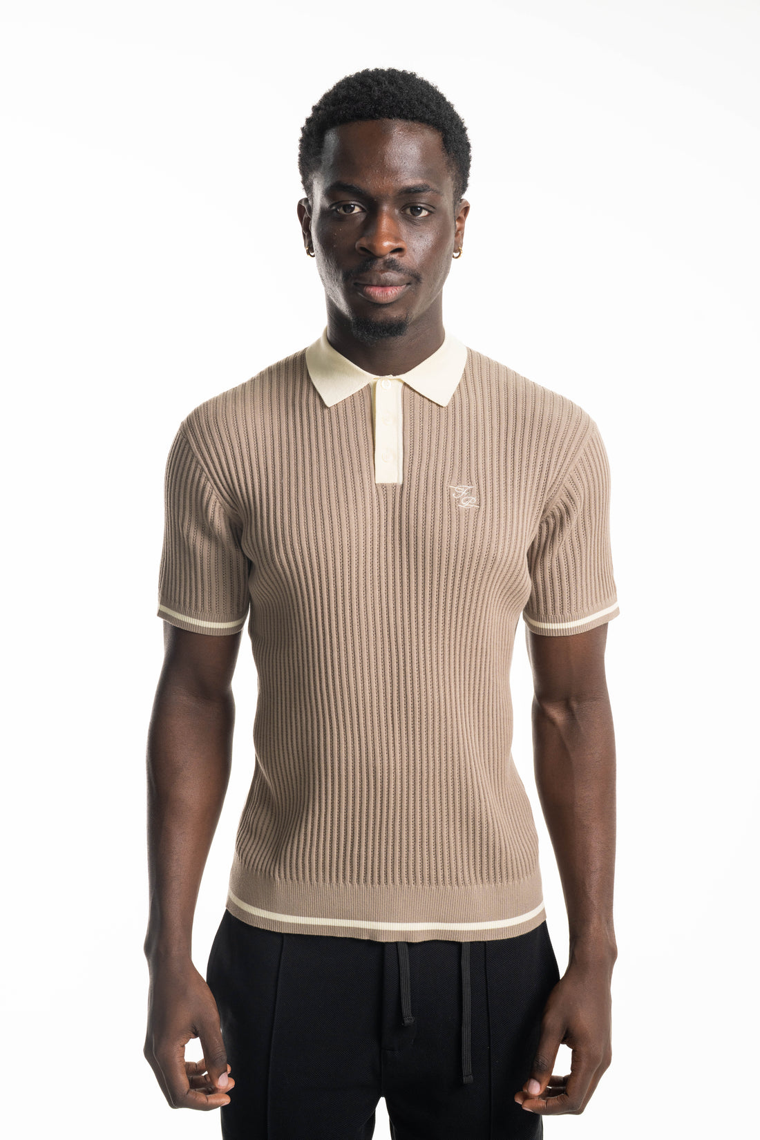 Filling Pieces Men's Fine Knit Polo Atmosphere | 422570500127-184