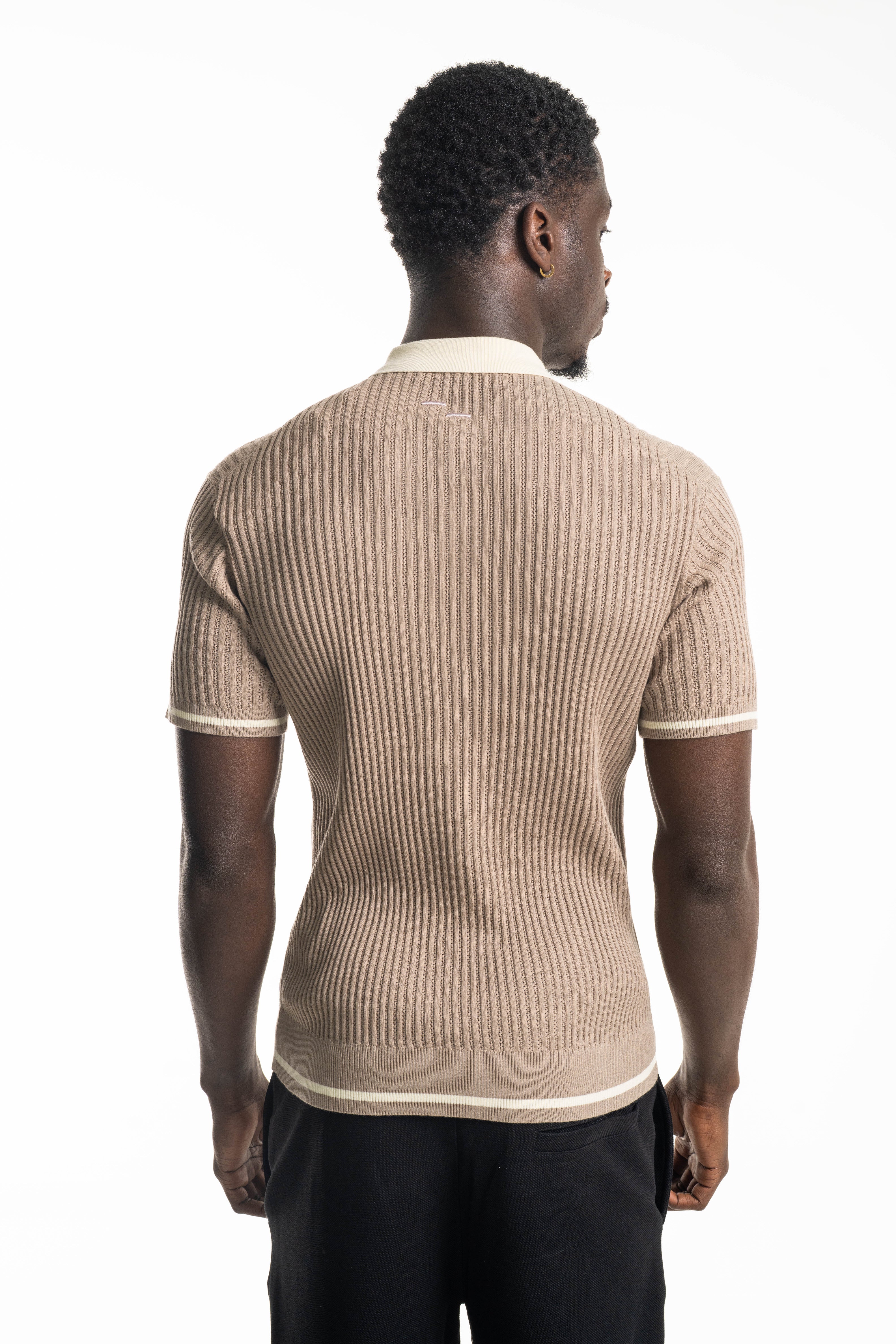 Filling Pieces Men's Fine Knit Polo Atmosphere | 422570500127-184