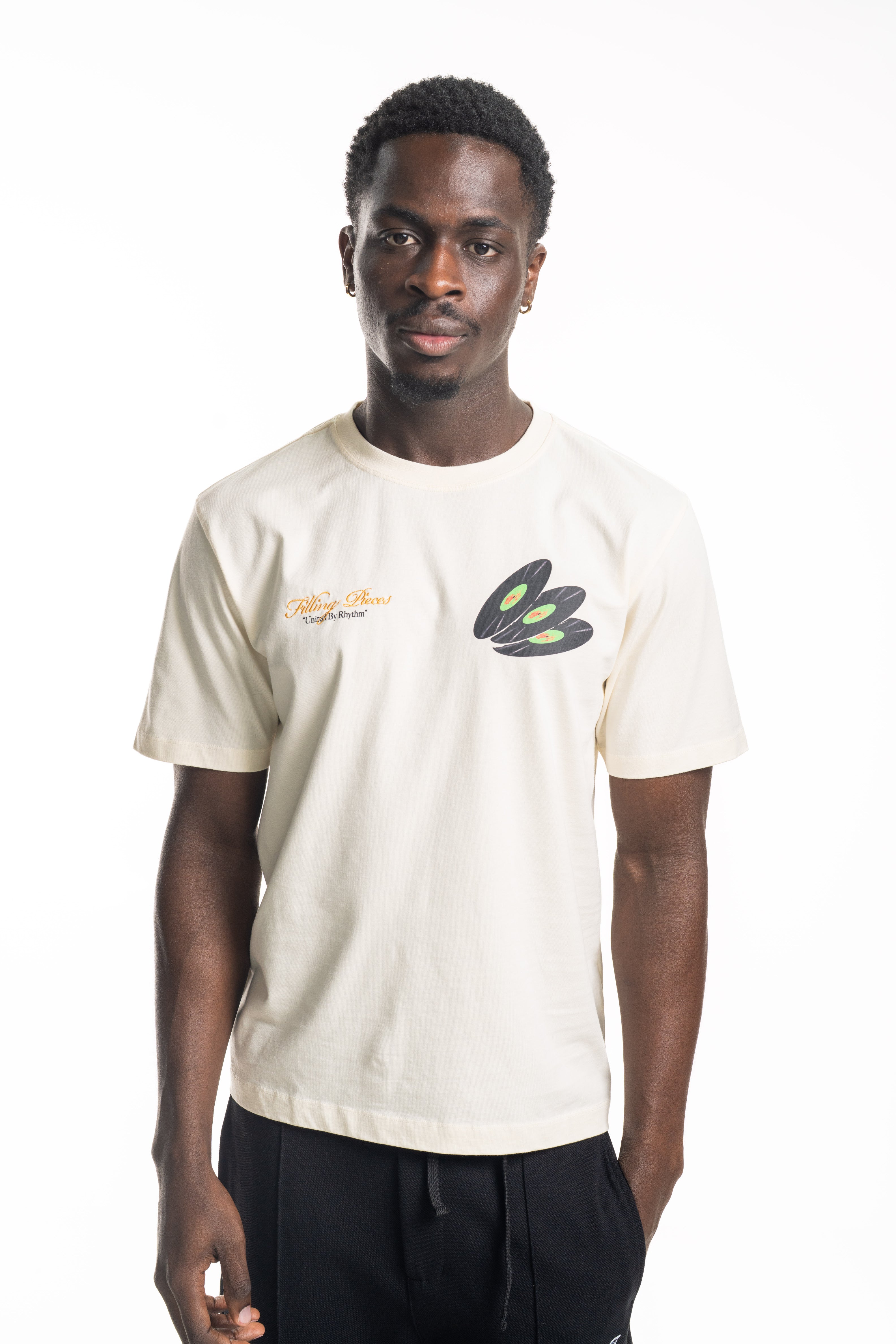 Filling Pieces Men's T Shirt DJ Antique White | 422520500241-214