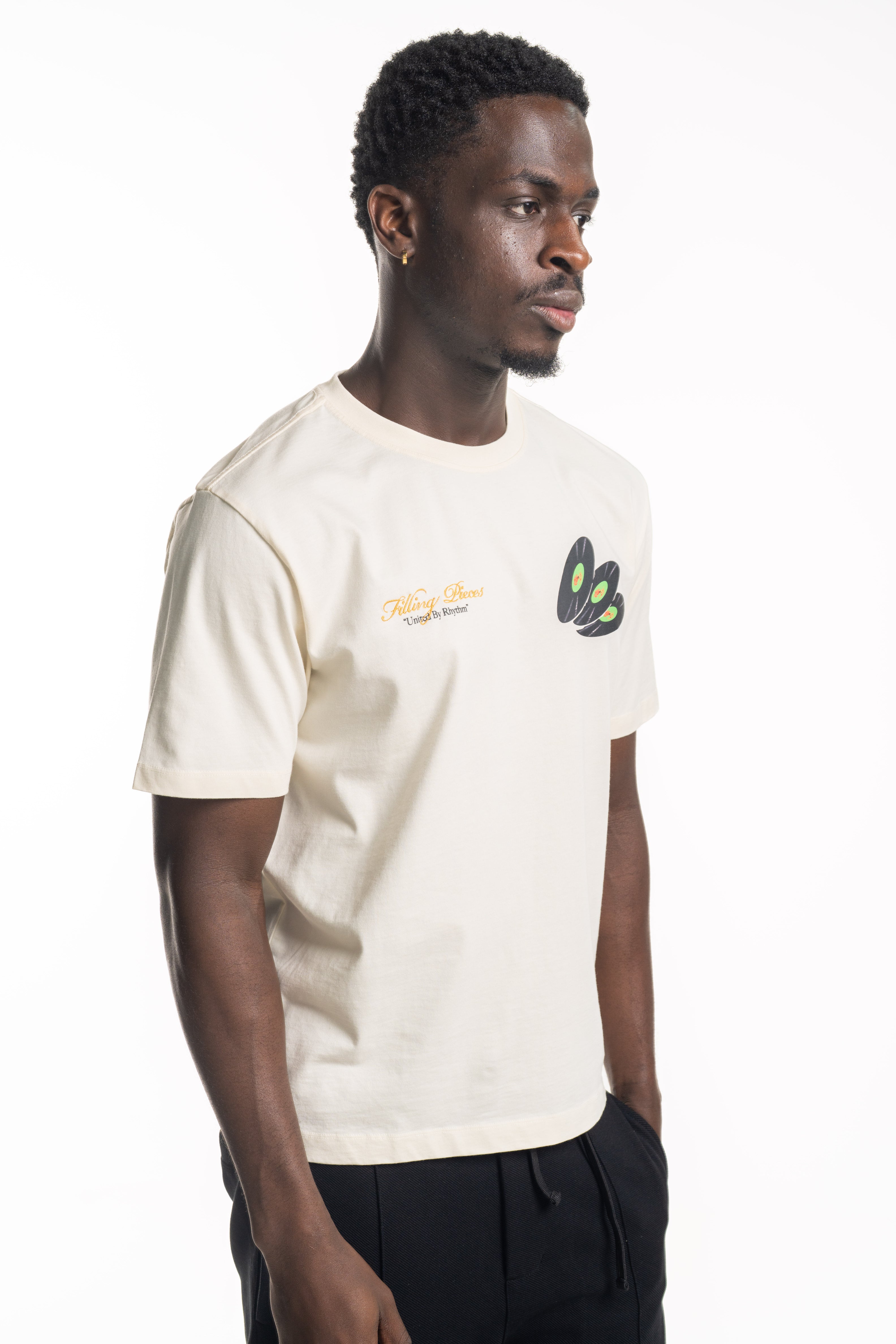 Filling Pieces Men's T Shirt DJ Antique White | 422520500241-214