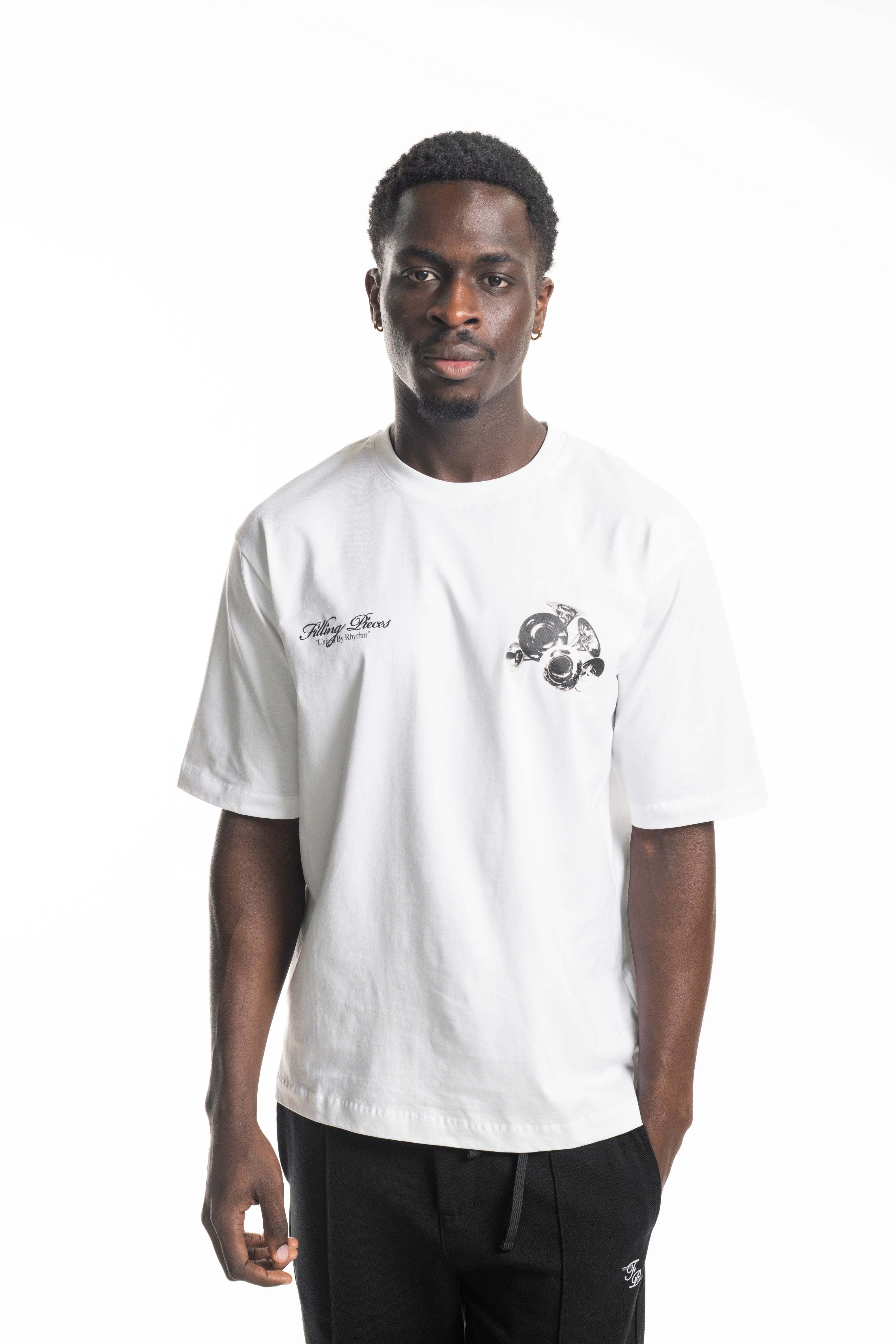 Filling Pieces Men's T Shirt Boxy Bouquet White | 422520501122-110