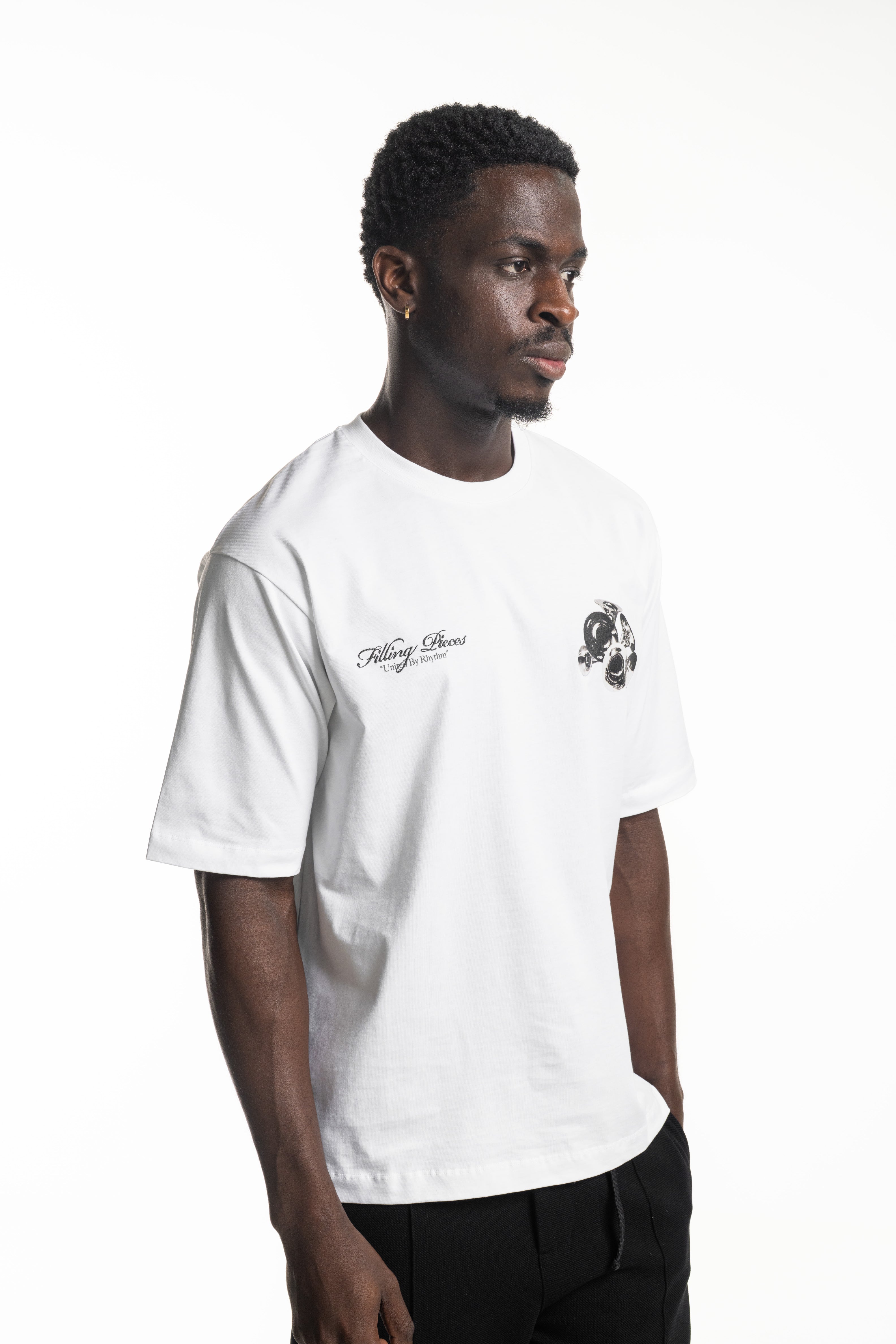 Filling Pieces Men's T Shirt Boxy Bouquet White | 422520501122-110