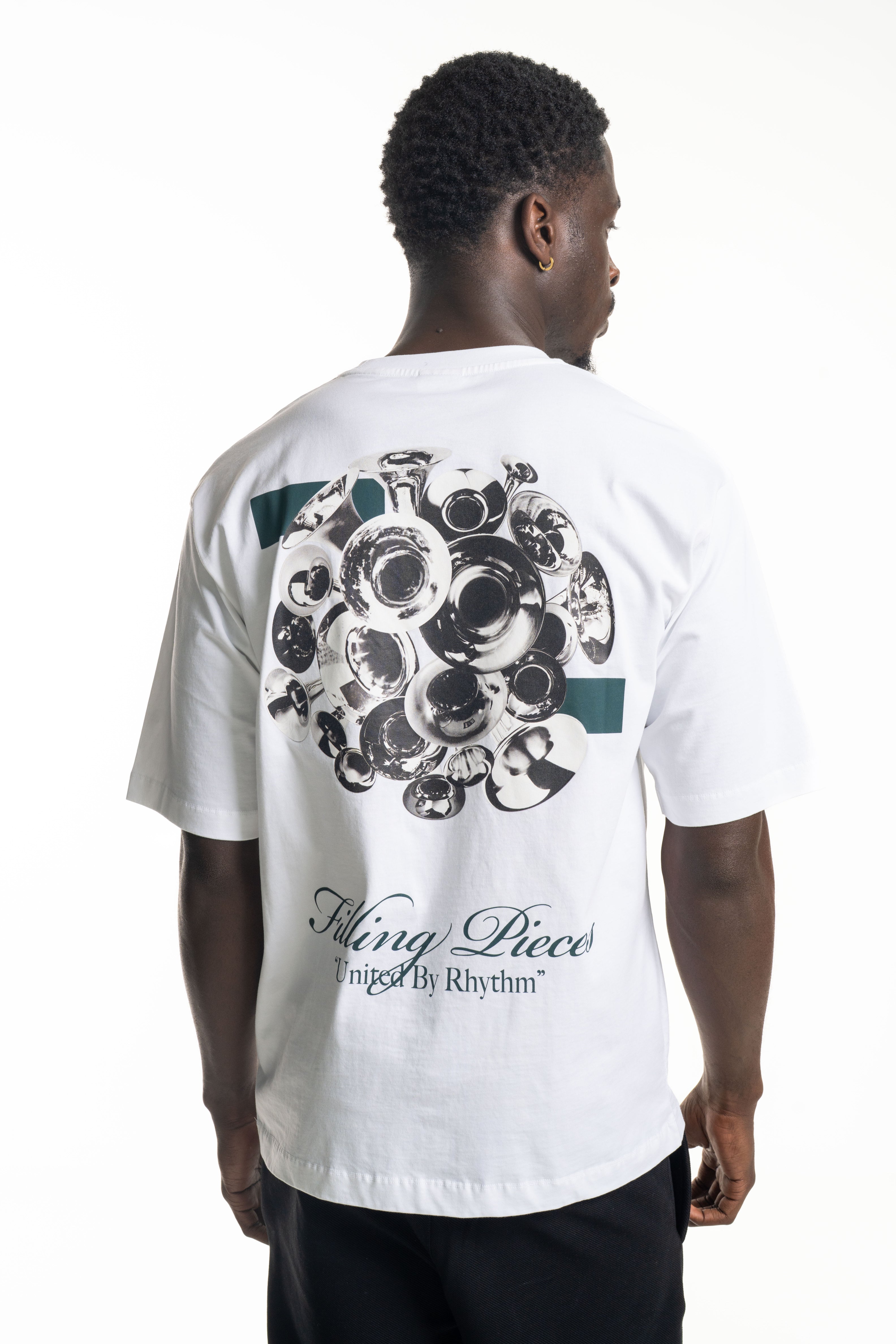 Filling Pieces Men's T Shirt Boxy Bouquet White | 422520501122-110